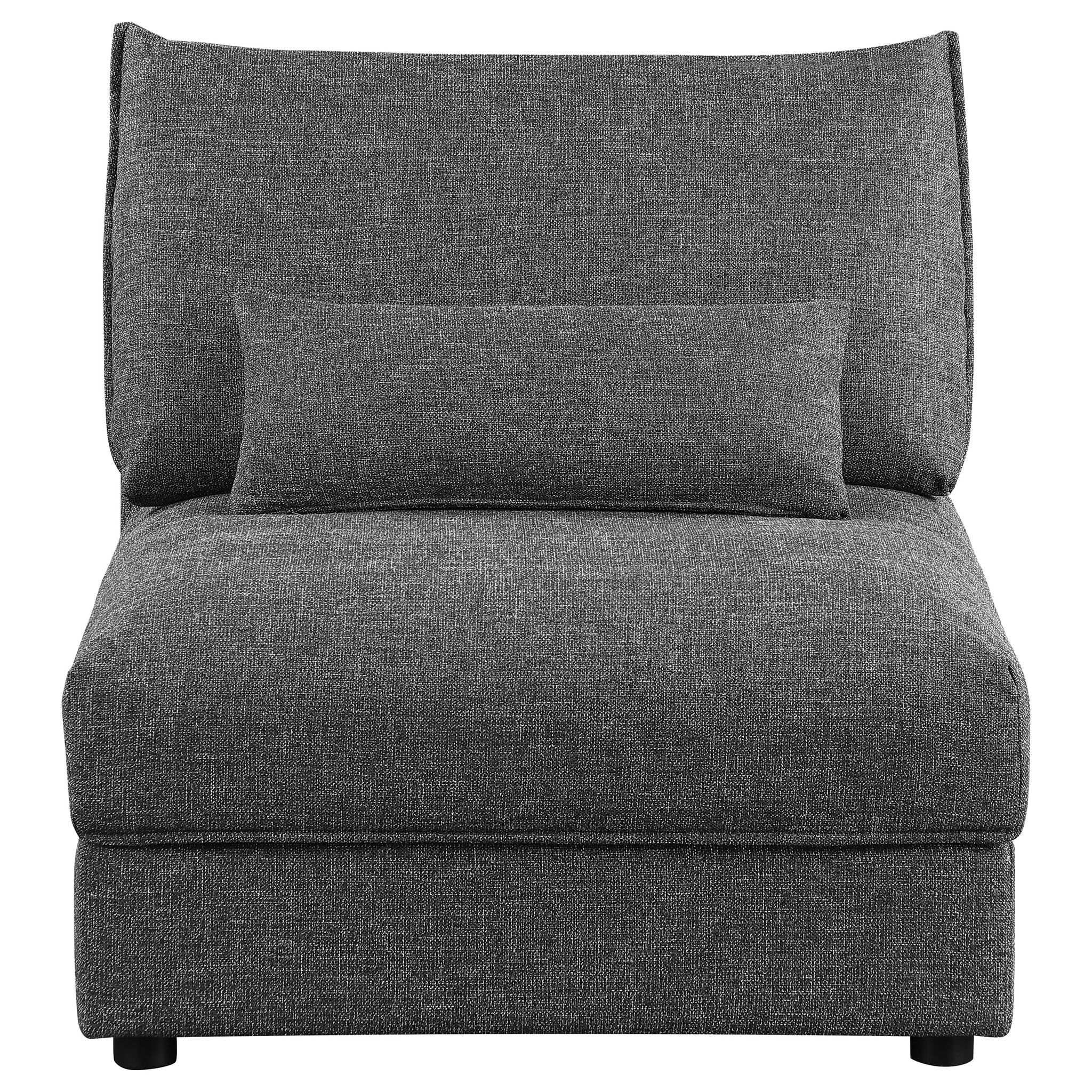 Wakefield - Upholstered Armless Slipper Chair - Black - Image 3