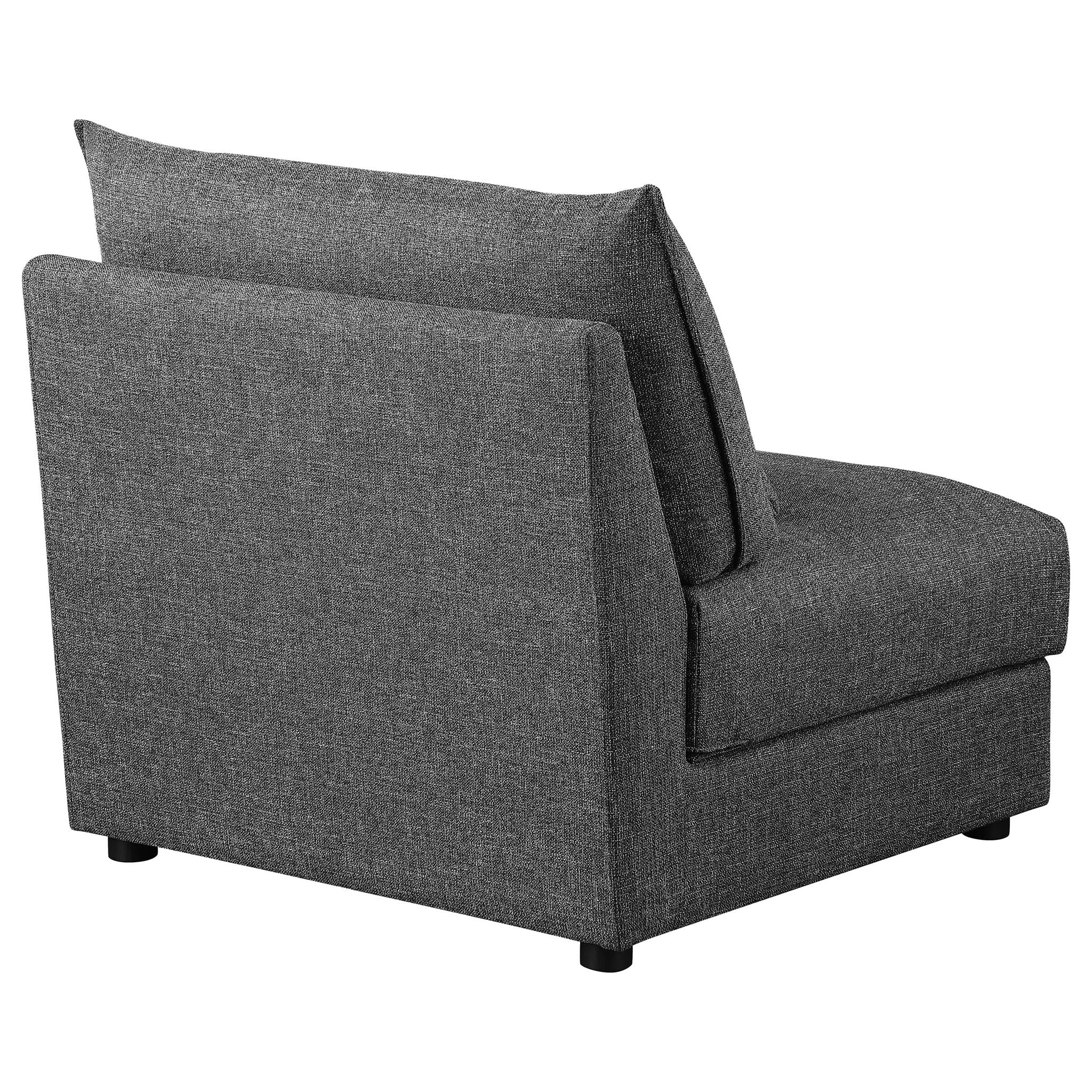 Wakefield - Upholstered Armless Slipper Chair - Black - Image 4