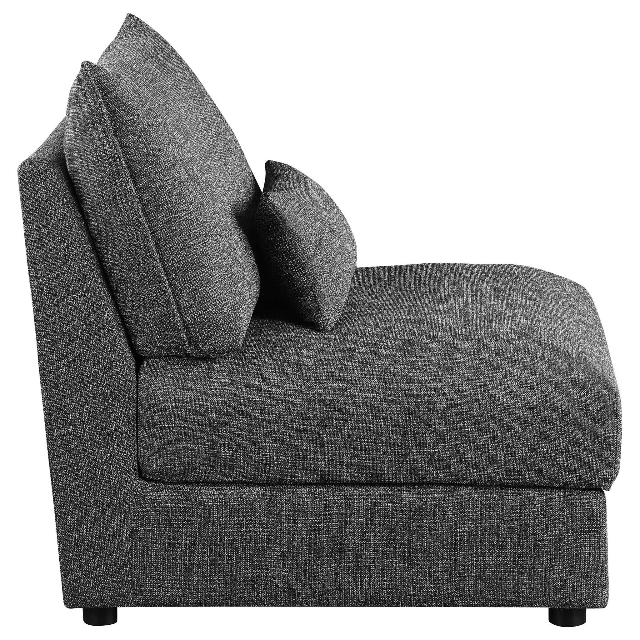 Wakefield - Upholstered Armless Slipper Chair - Black - Image 9