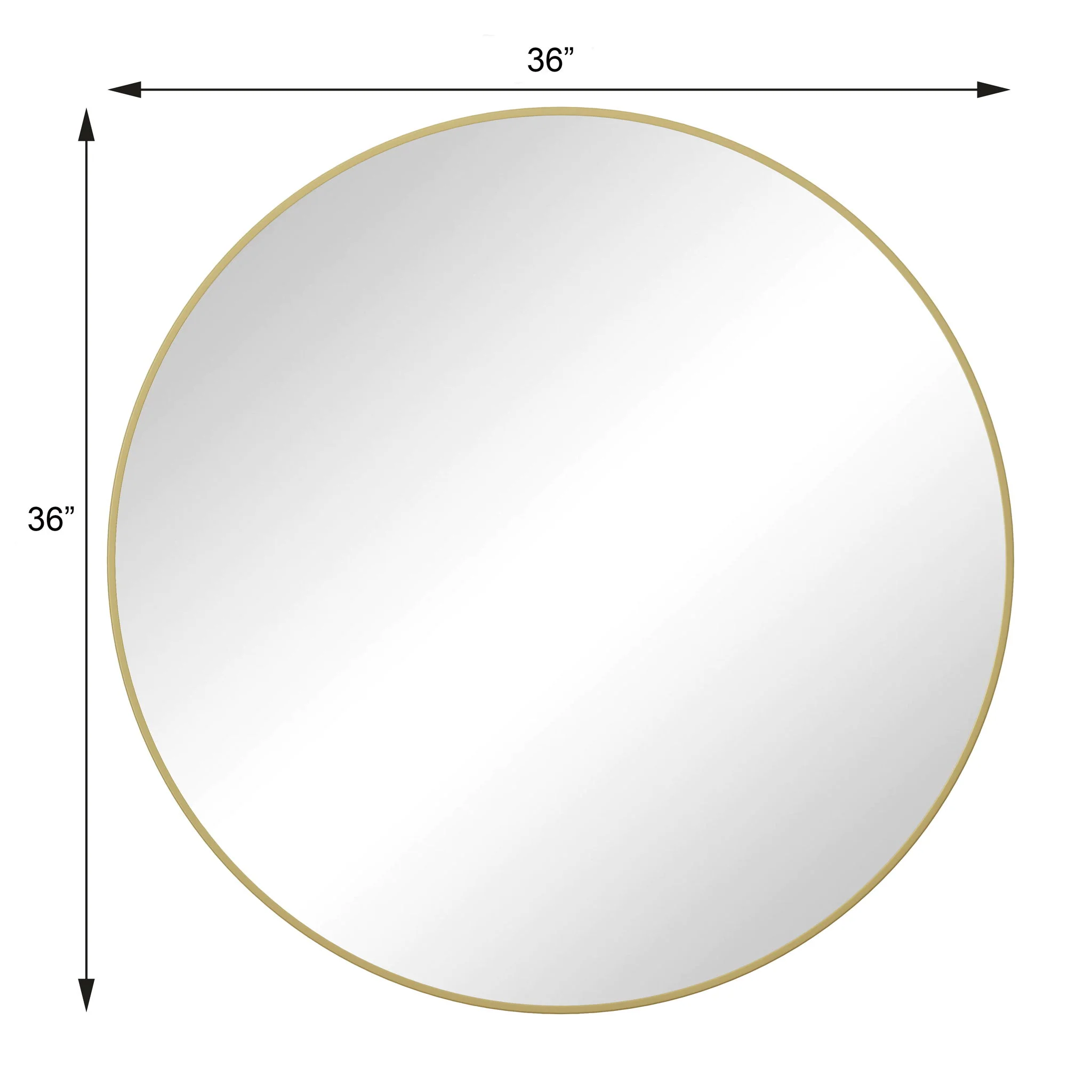 Wall Circular Mirror Metal Framed Mirror Round Vanity Mirror Dressing Mirror, For Bathroom, Living Room, Bedroom Wall Decor - Image 34