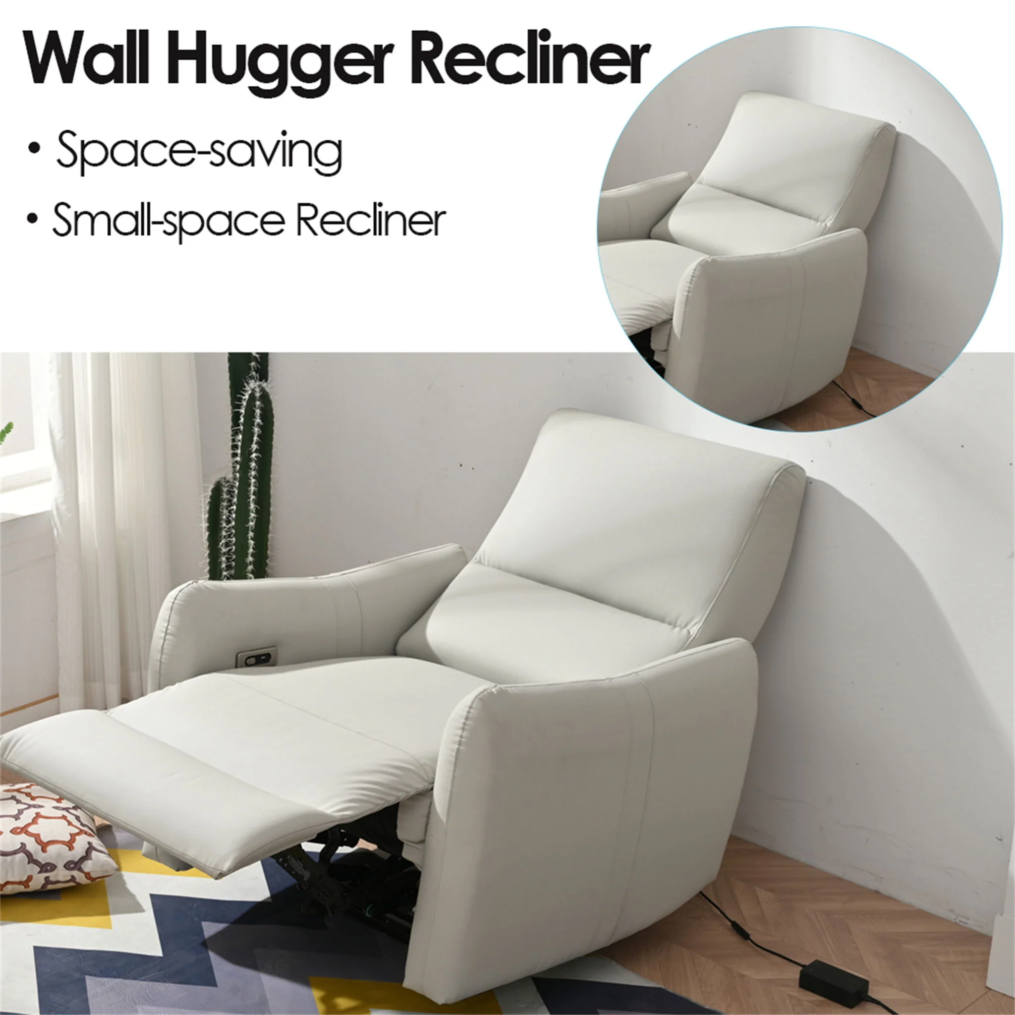 Wall Hugger Power Recliner Chair With USB Port (Type-C) - Image 18