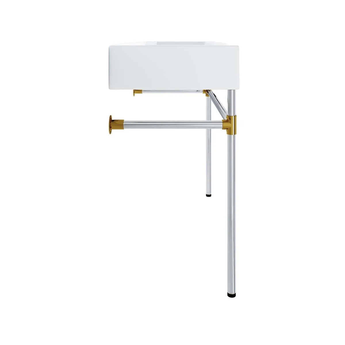 Wall-Mount Bathroom Vanity with Sink — Stainless Steel and Acrylic Construction - Image 67