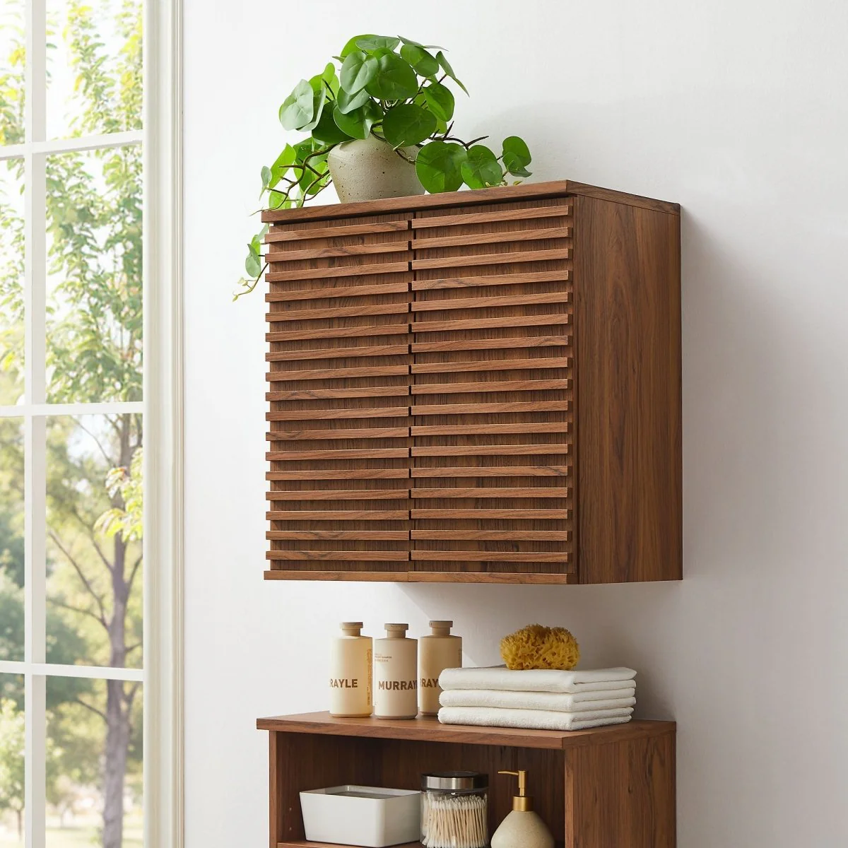 Wall Mounted Bathroom Storage Cabinet for Towels, Toiletries and Bathroom Essentials - Image 9