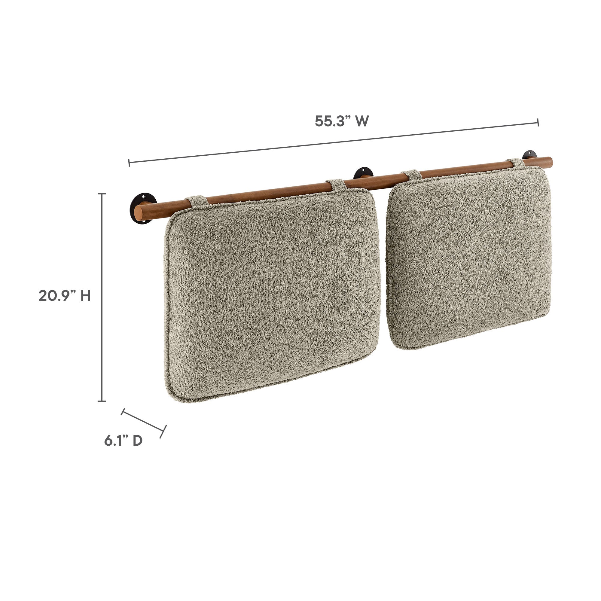 Wall-Mounted Chenille Upholstered Headboard Cushion - Image 38