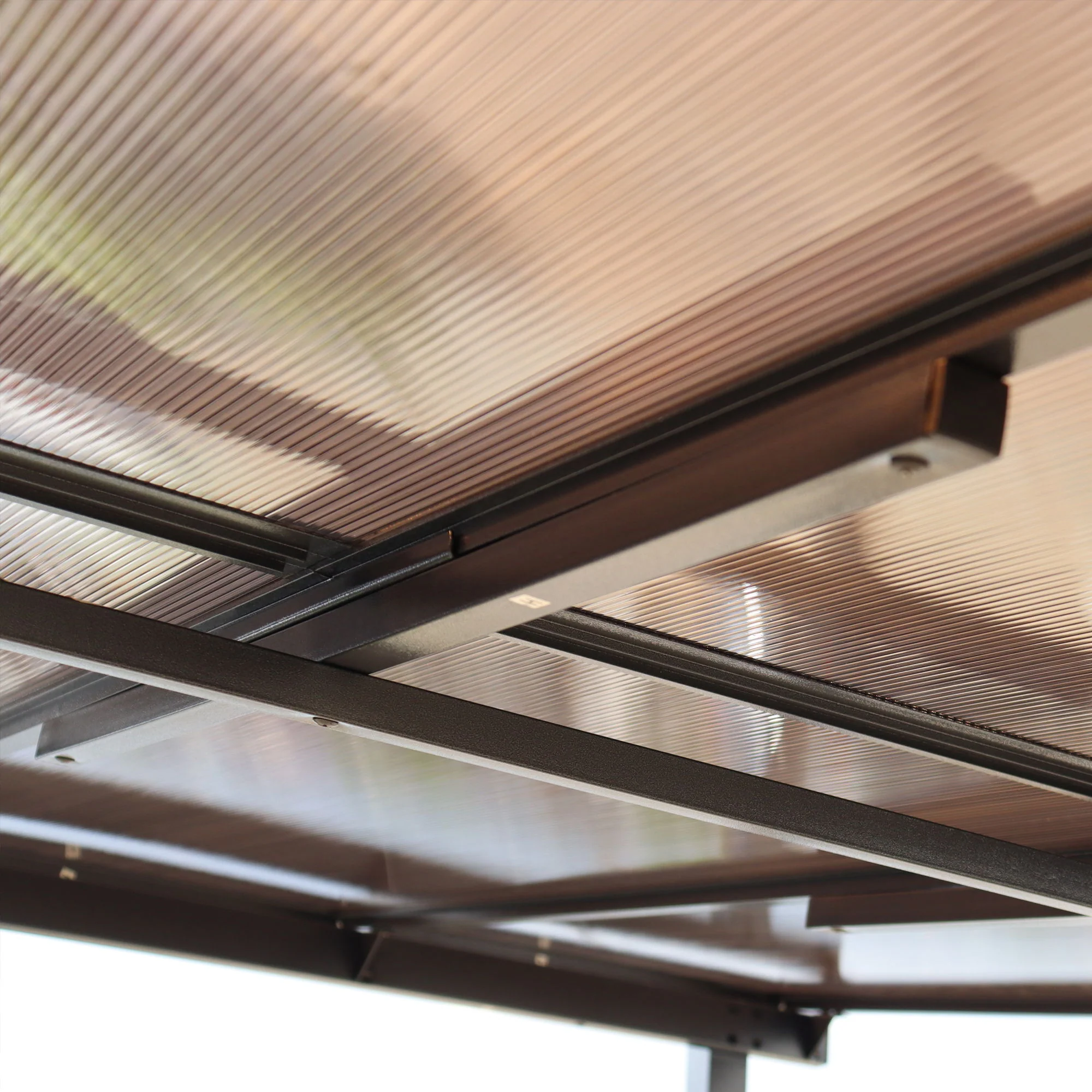 Wall Mounted Outdoor Pergola Gazebo, Heavy Duty Metal Awning With Roof - Image 11