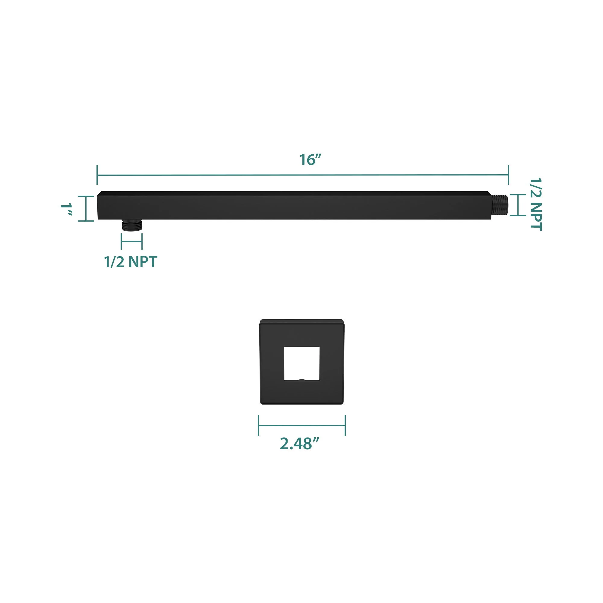Wall Mounted Shower Arm With Flange - Image 9