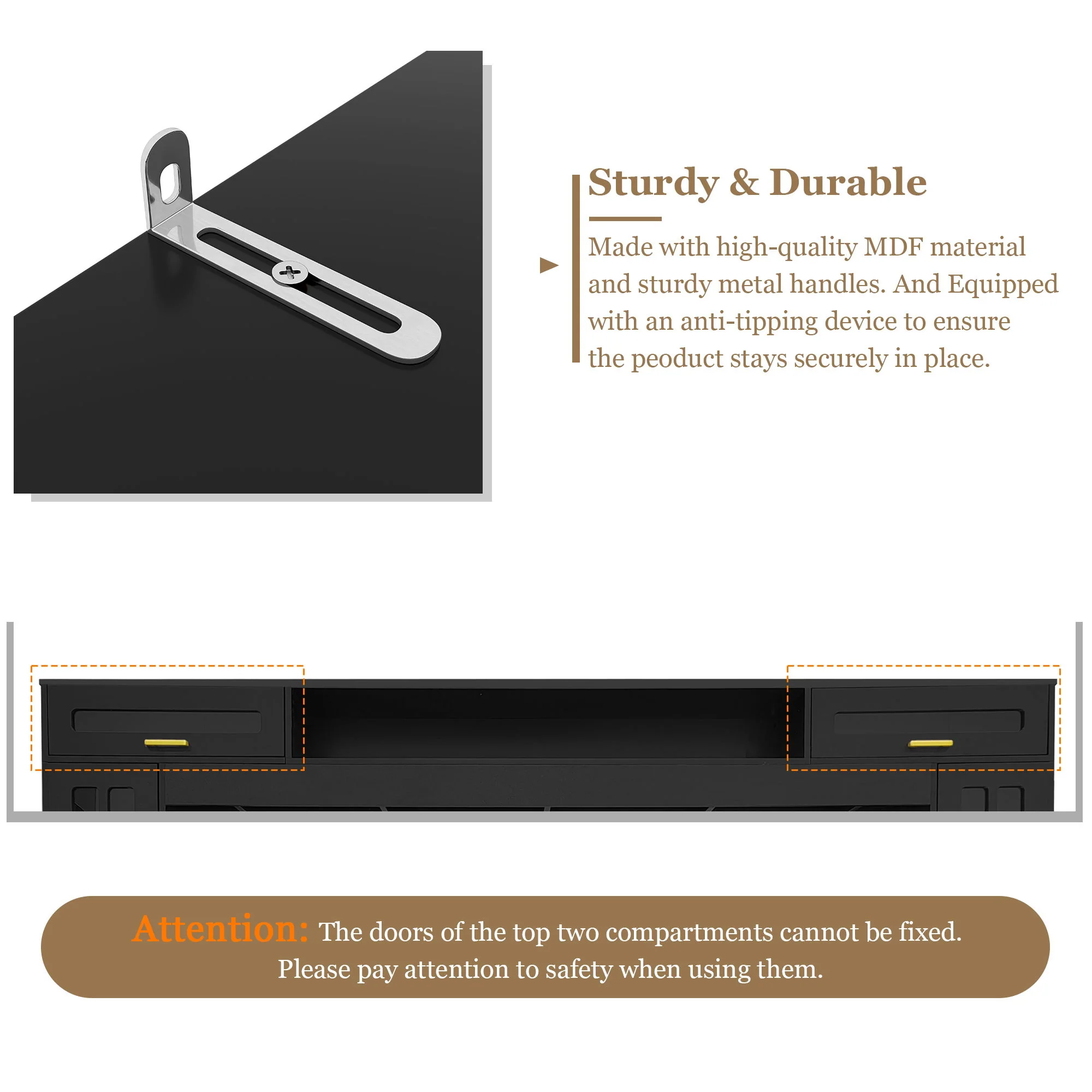 Wall Unit Entertainment Center With Bookshelves For TVs Up To 80" - Image 10