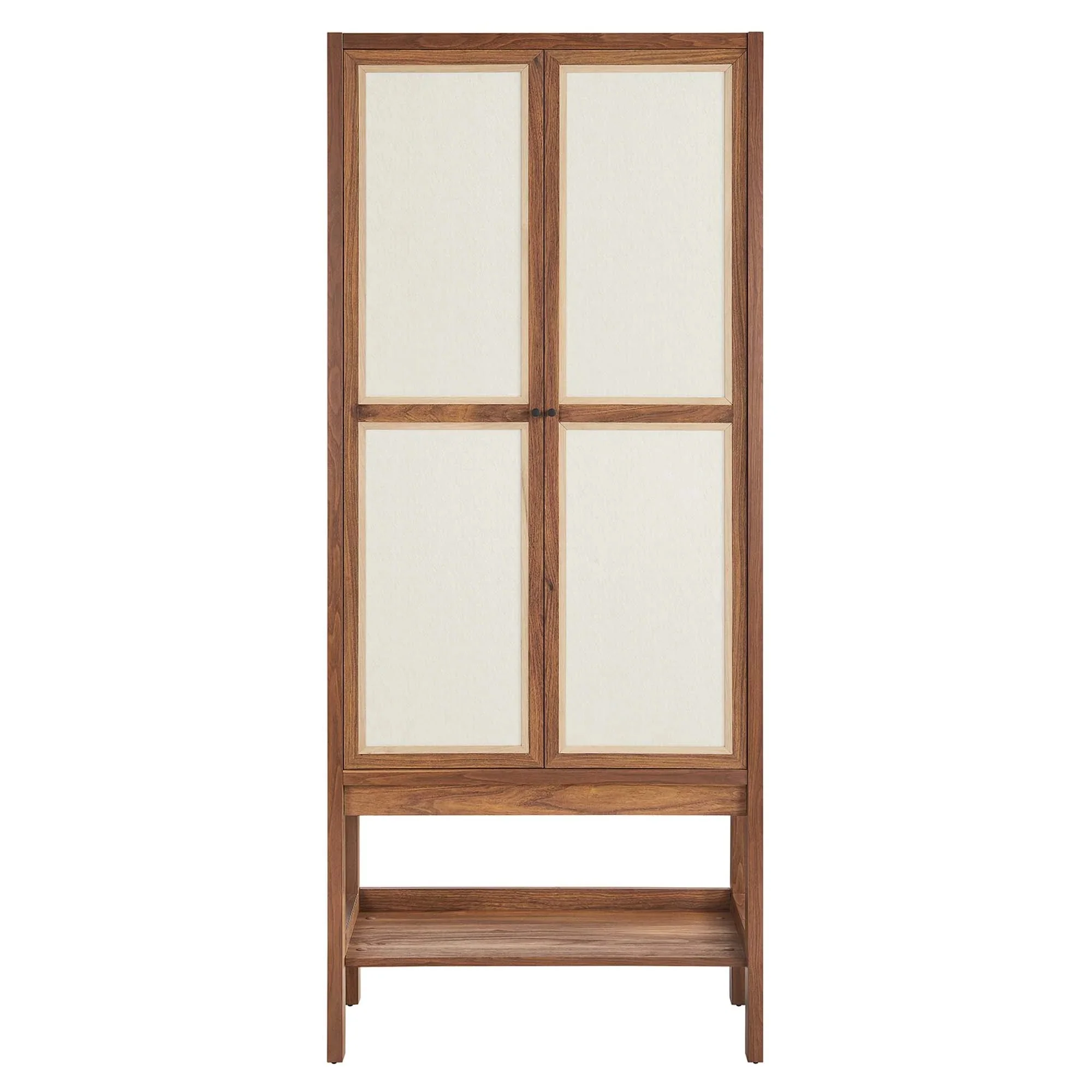 Walnut Wood Grain Tall Standing Storage Cabinet – 68 Inch - Image 7