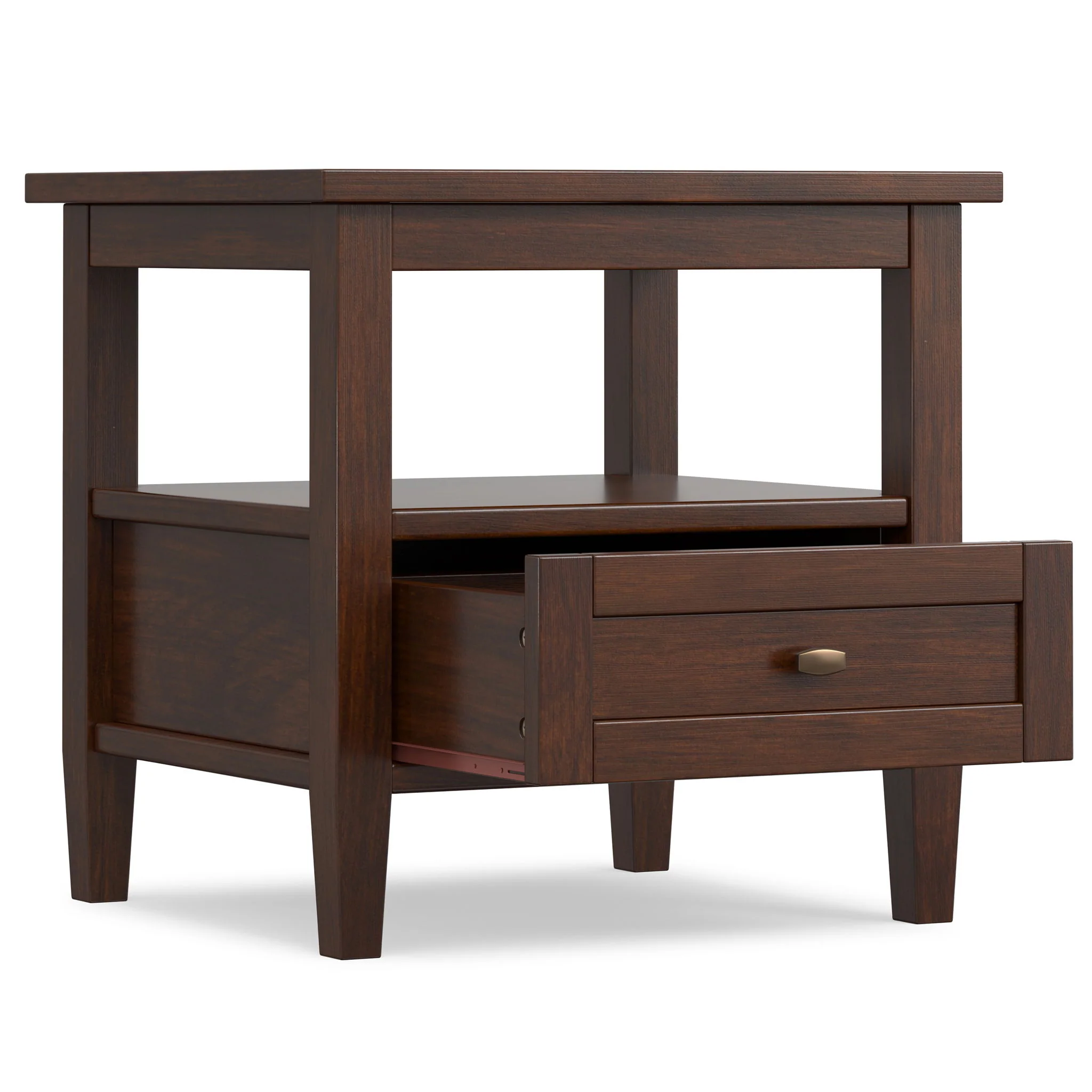 Warm Shaker - End Table With Smooth Drawer Storage - Brown - Image 8