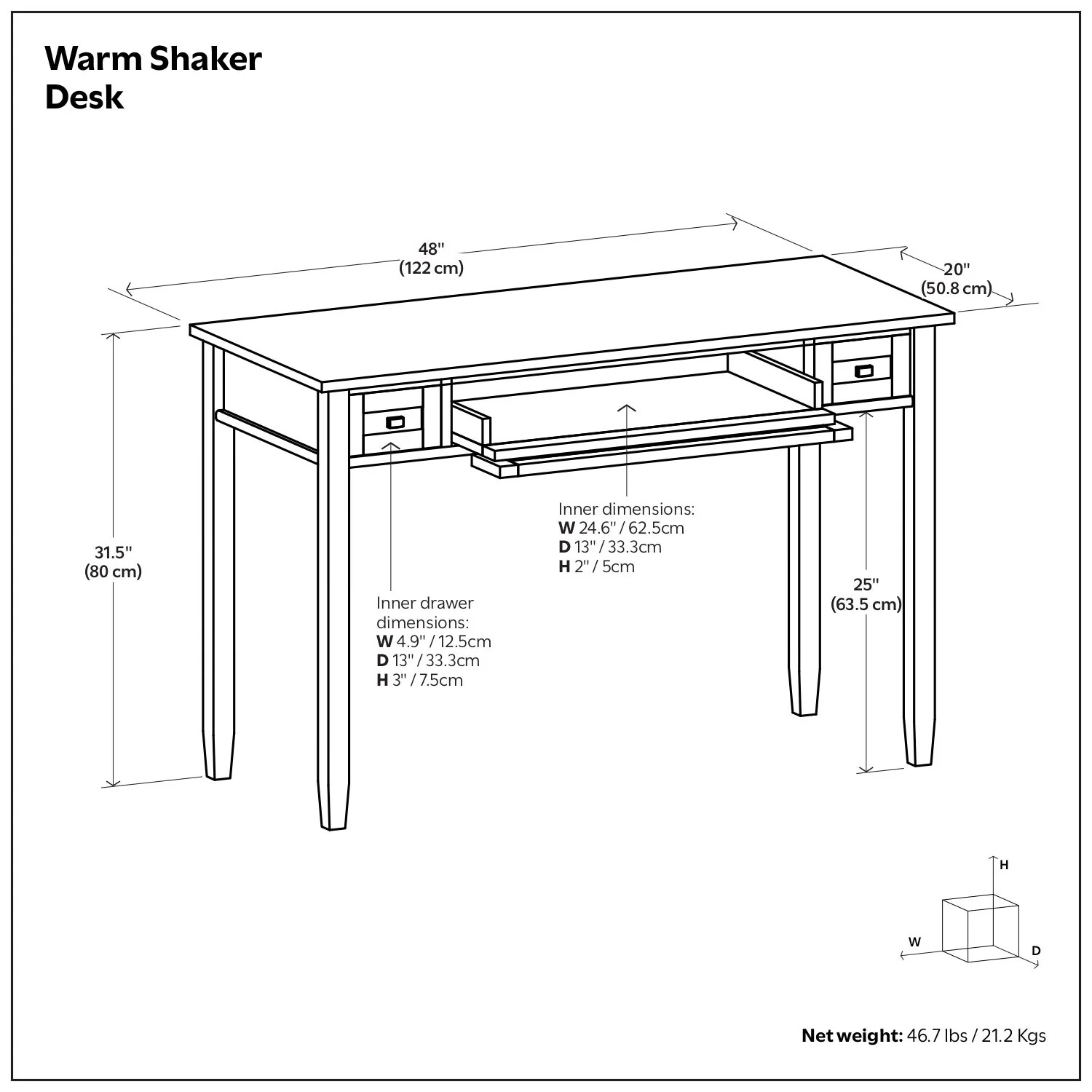 Warm Shaker - Handcrafted Desk - Image 14