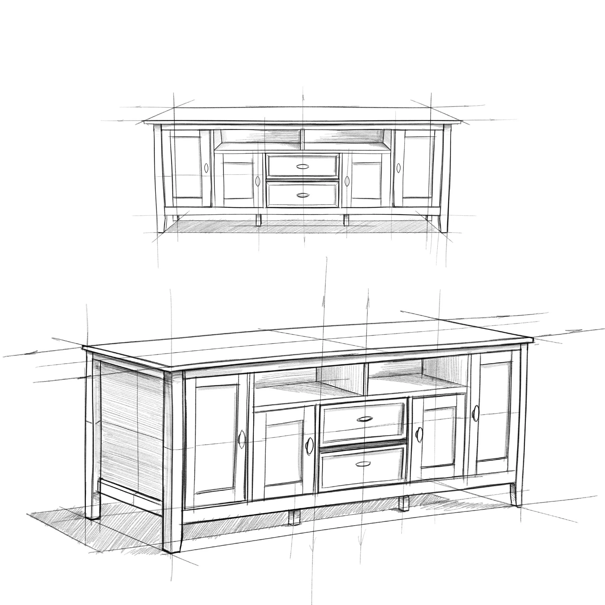 Warm Shaker - Handcrafted TV Media Stand - Image 11