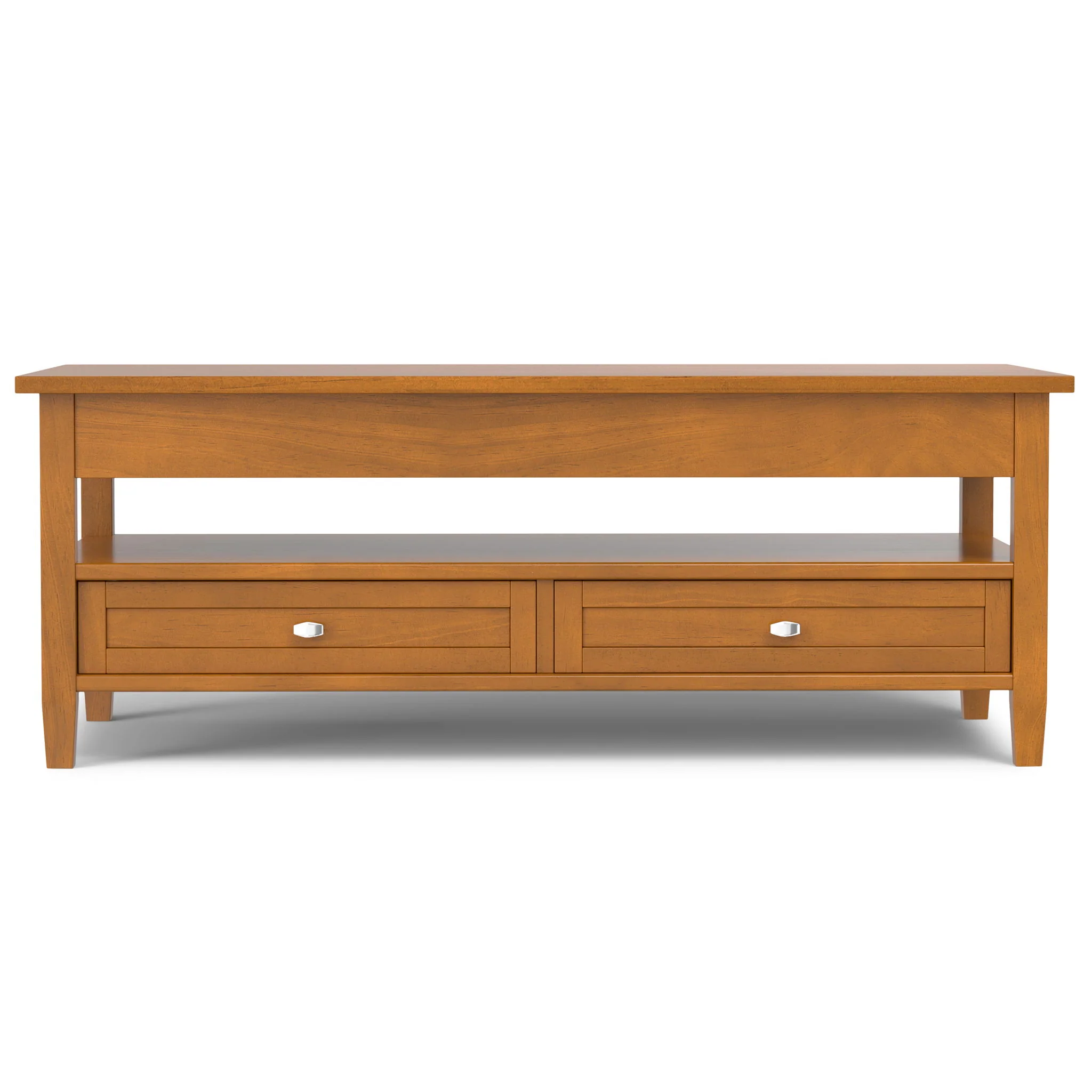Warm Shaker - Lift Top Coffee Table With Hidden Storage And Lift Top Functionality - Brown - Image 2