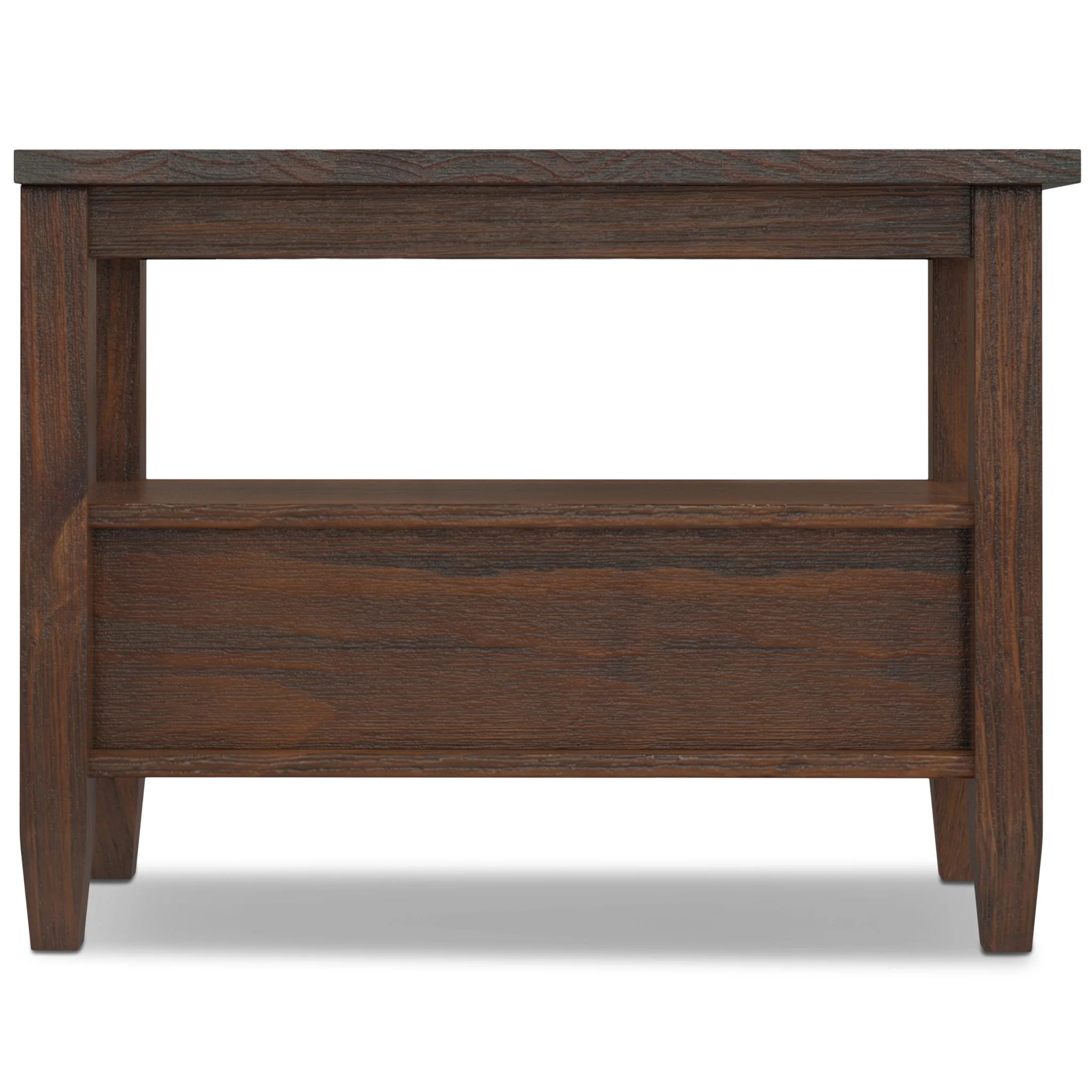 Warm Shaker - Narrow Side Table - Distressed Charcoal Brown - Image 3