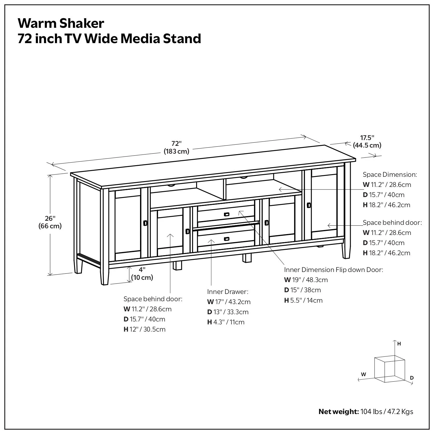 Warm Shaker - TV Media Stand, Handcrafted - Image 22