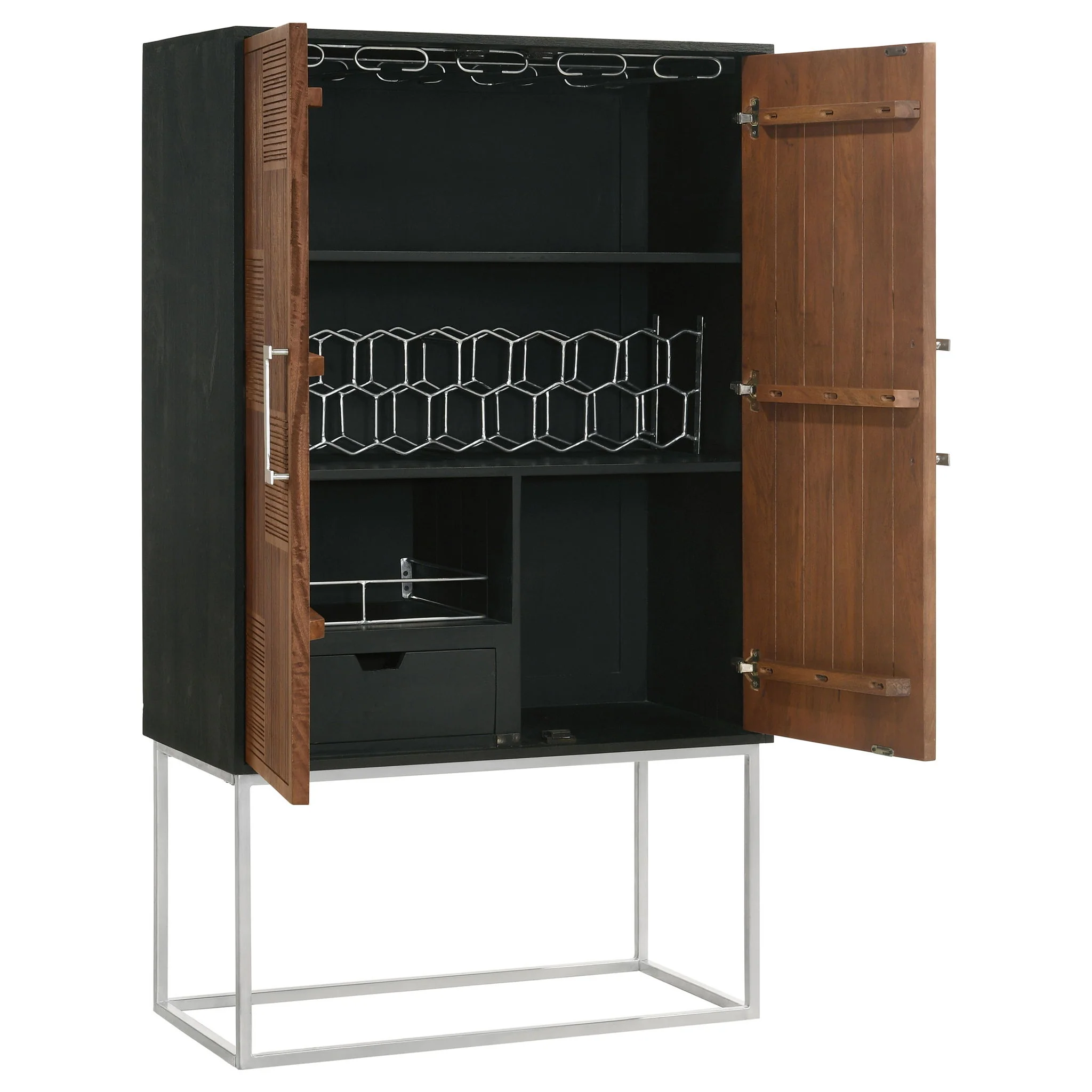 Washoe - 2 Door Bar Cabinet - Walnut - Image 3
