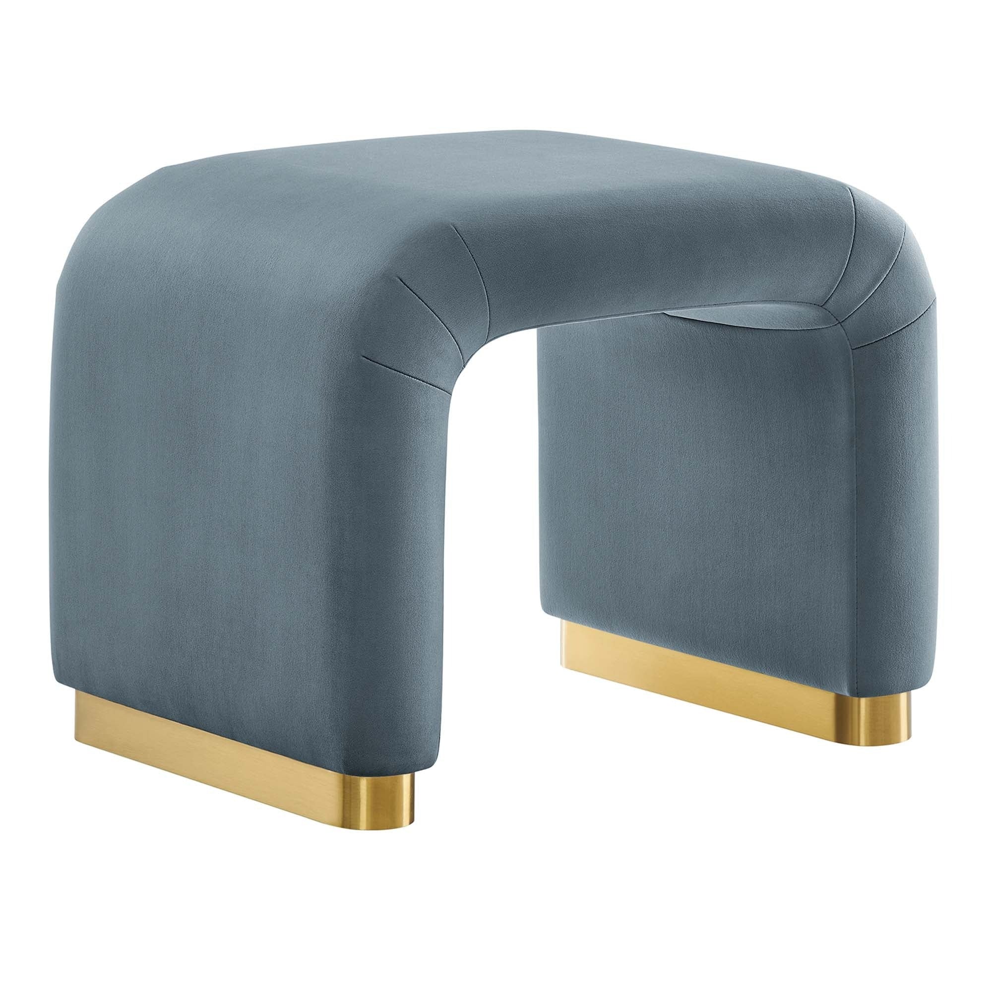 Waterfall Performance Velvet Stool – Velvet Upholstered 24 Inch - Image 37