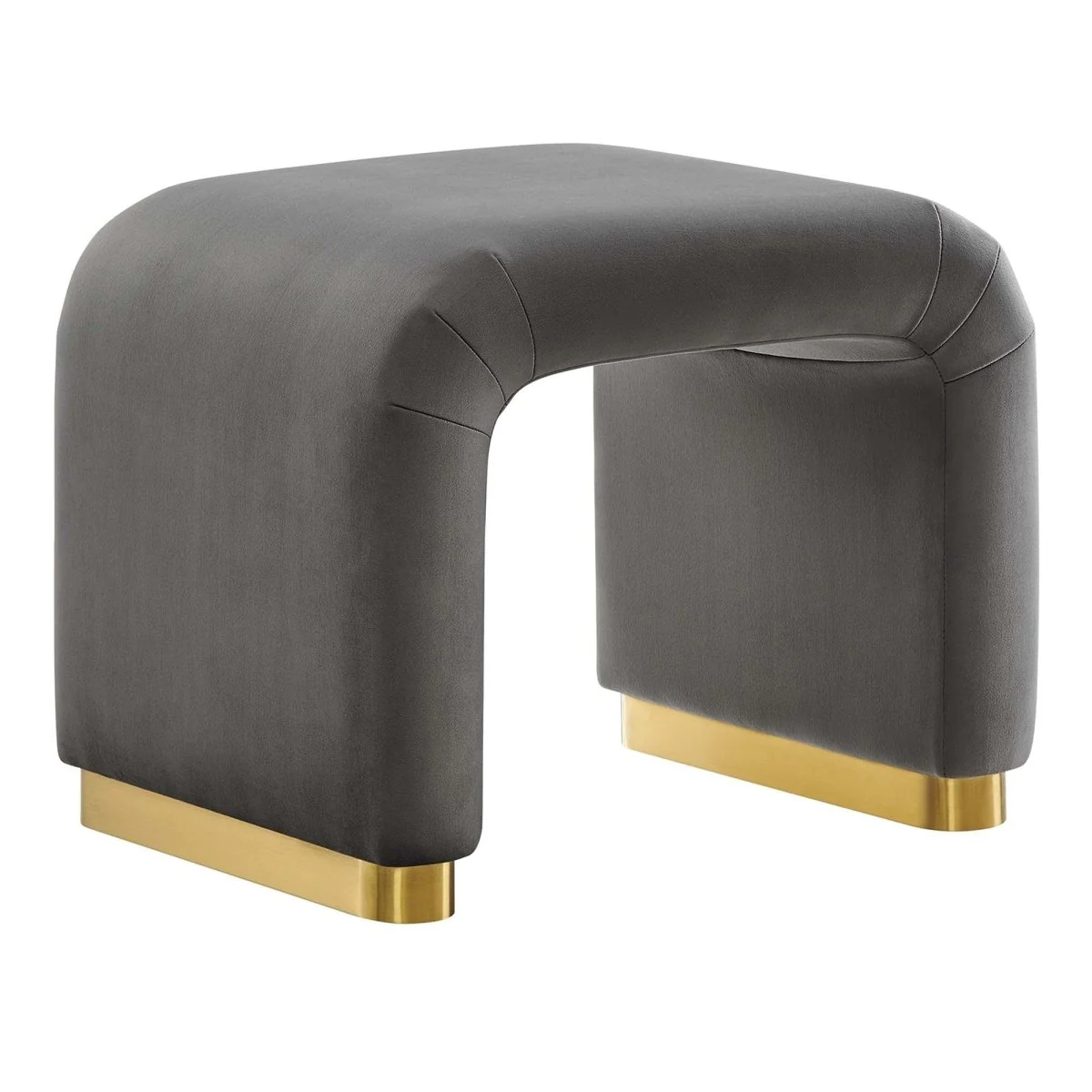Waterfall Performance Velvet Stool – Velvet Upholstered 24 Inch - Image 4