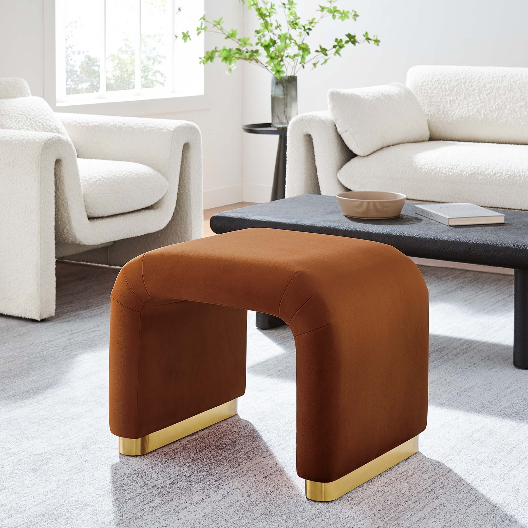Waterfall Performance Velvet Stool – Velvet Upholstered 24 Inch - Image 51