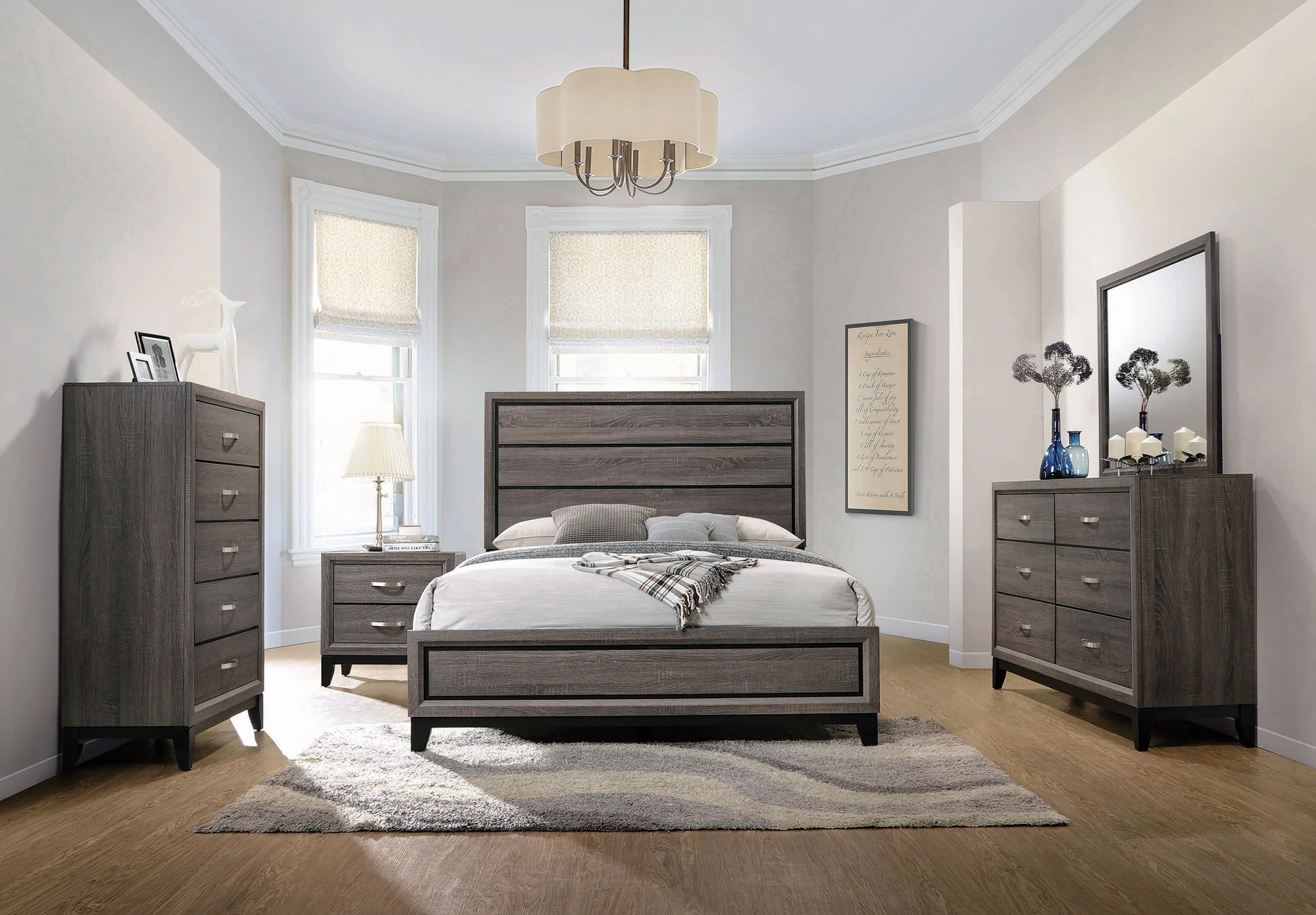 Watson 5-Drawer Bedroom Chest Grey Oak - Image 13
