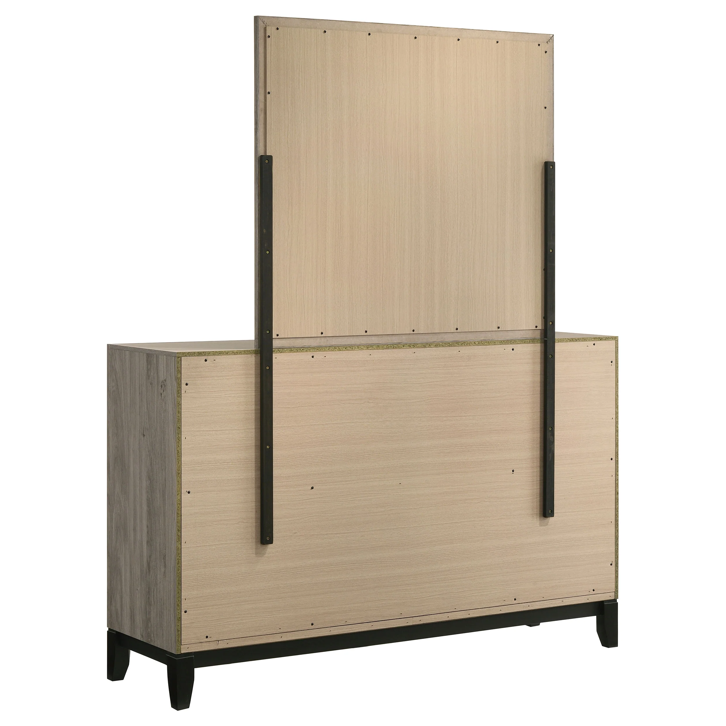 Watson 6-Drawer Dresser with Mirror - Light Taupe - Image 8