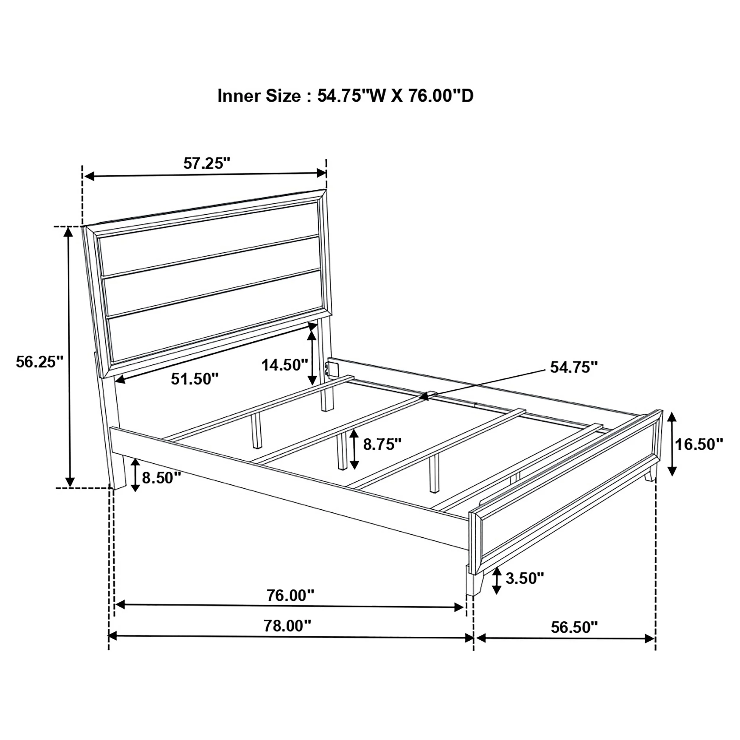 Watson Wood Full Panel Bed in Grey Oak - Image 7
