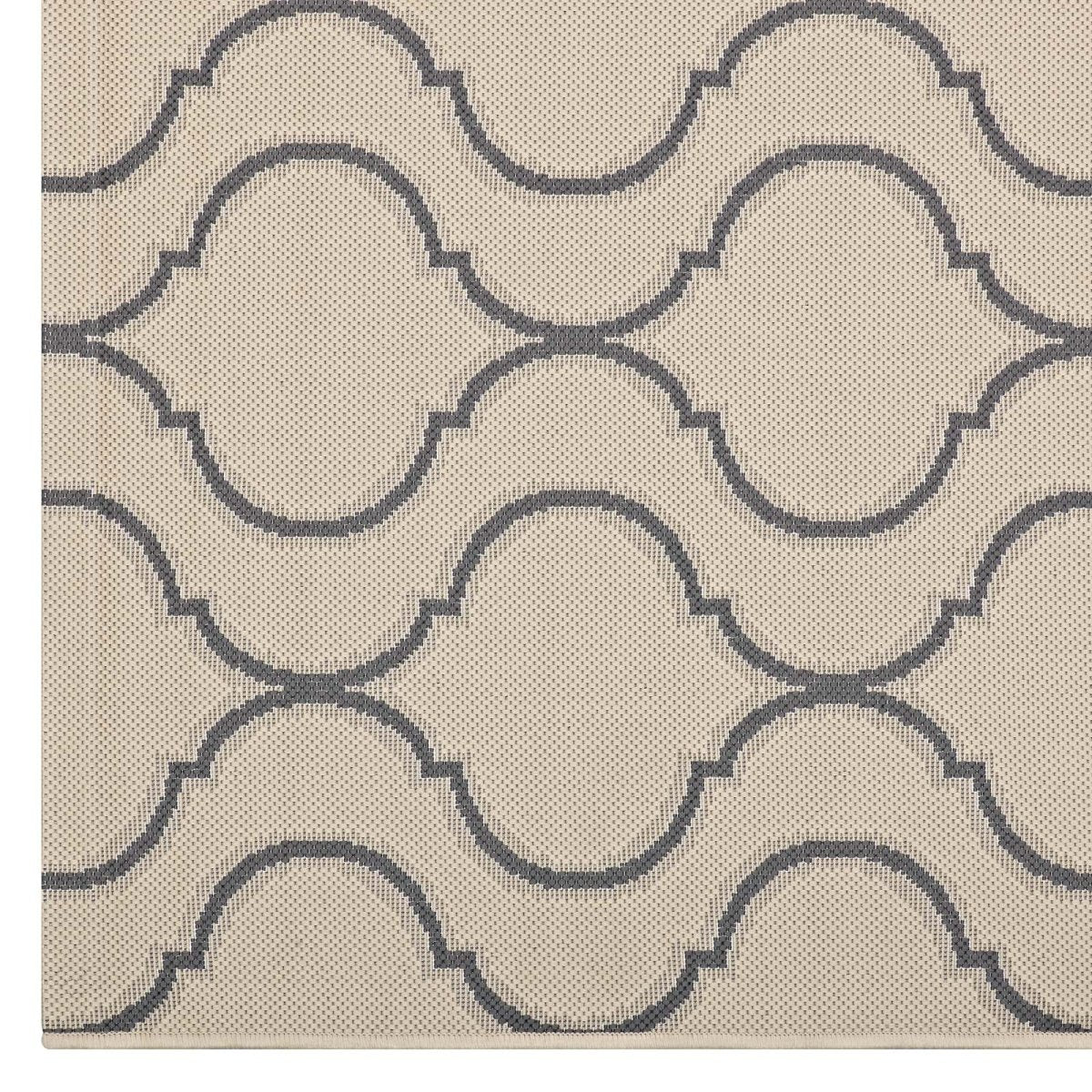 Wave Abstract Trellis Polypropylene Indoor Outdoor Area Rug Contemporary Geometric Design - Image 2