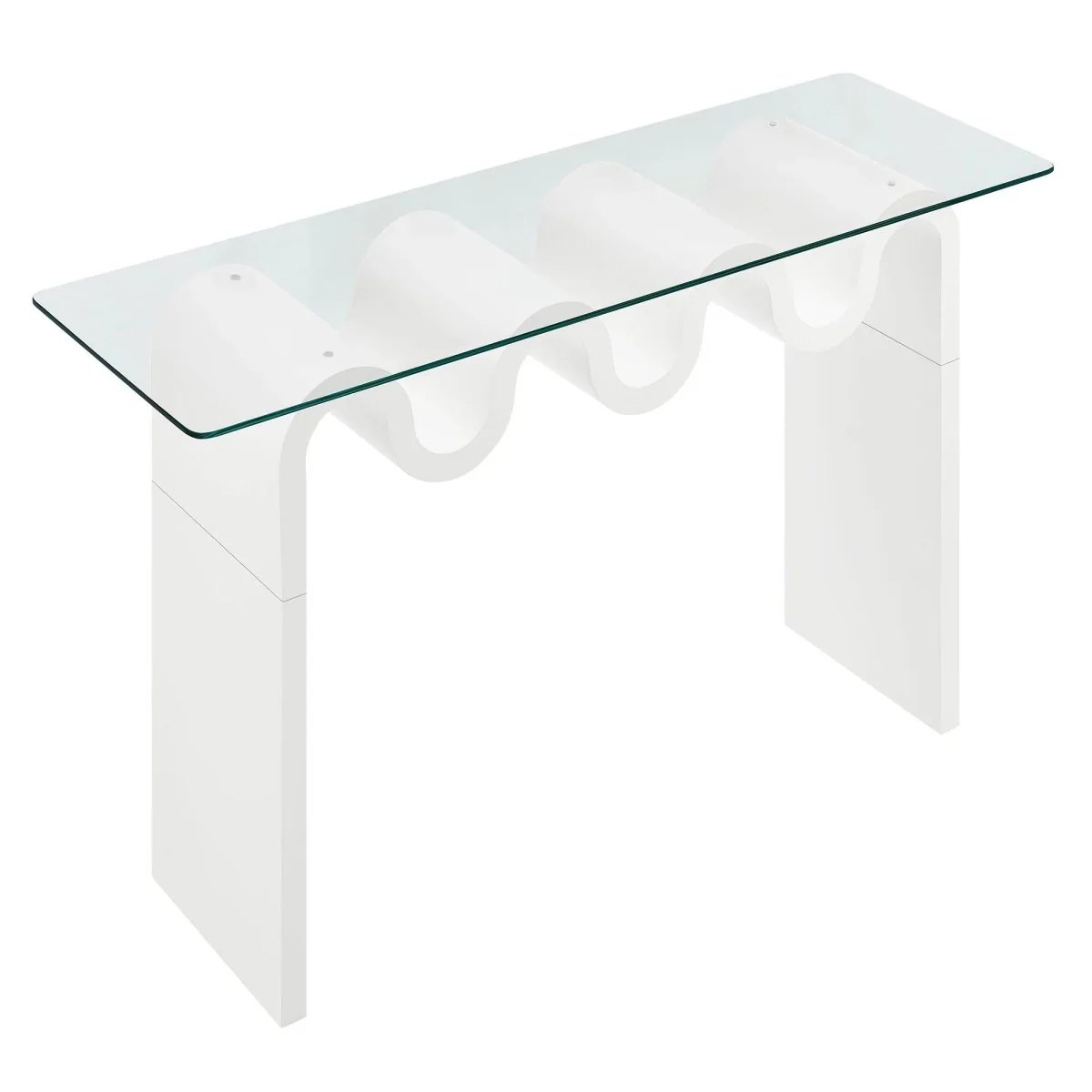 Wave Frame Glass Top Console Table – 50 Inch - Image 28