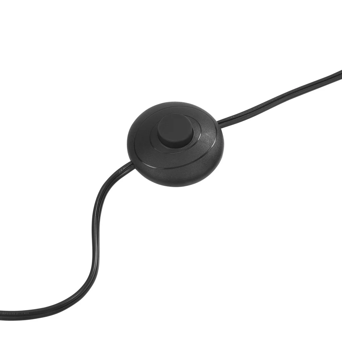 Wave Squiggle Floor Lamp with Pleated Shade – Black - Image 8