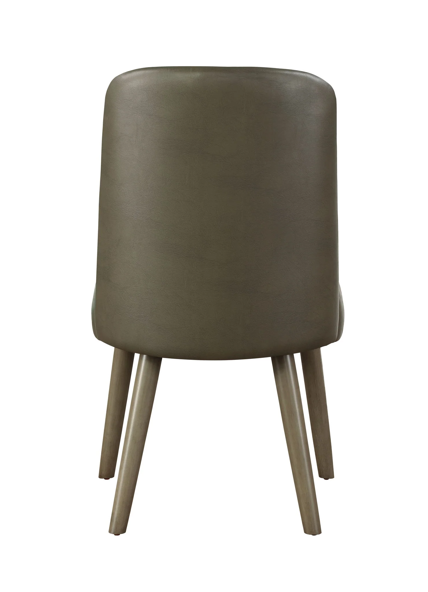 Waylon - Synthetic Leather Side Chair (Set of 2) - Gray / Oak - Image 6
