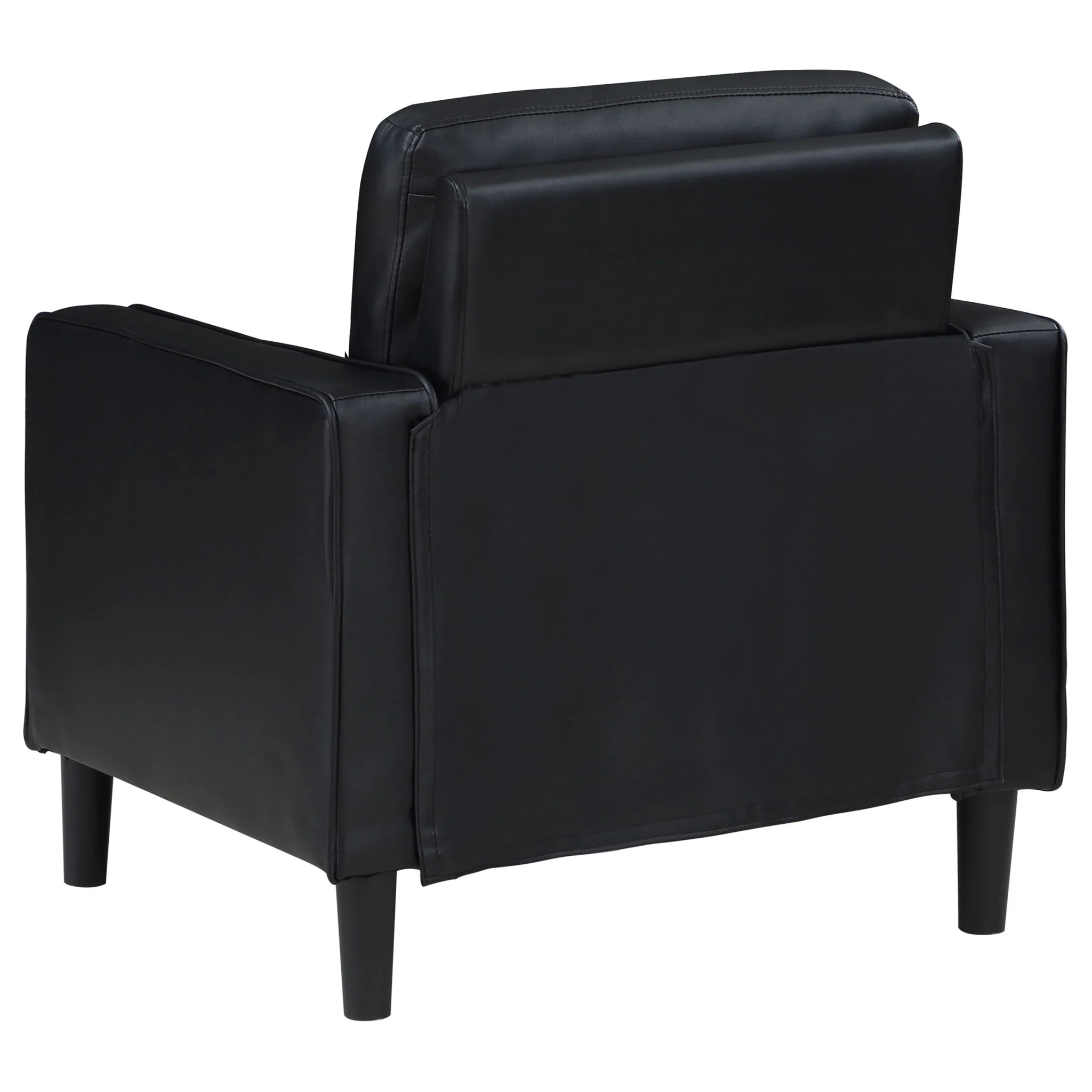Weld 3 Piece Upholstered Track Arm Sofa Set - Black - Image 2