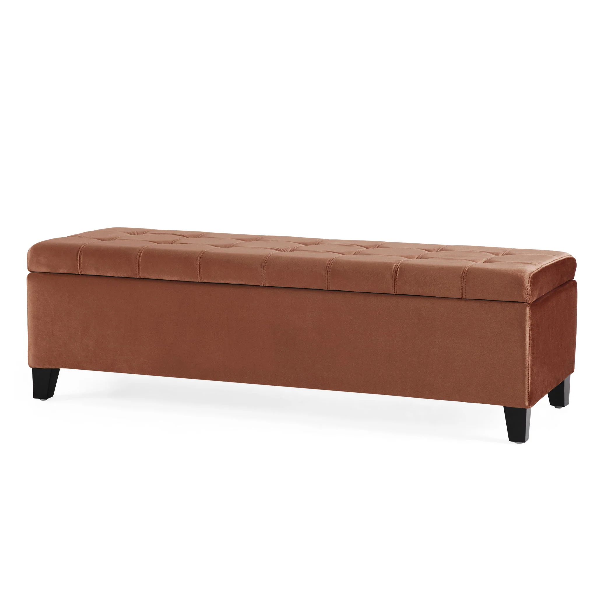 Wendover - Elegant Tufted Storage Bench With Lift-Up Top And Birch Wood Legs - Image 2