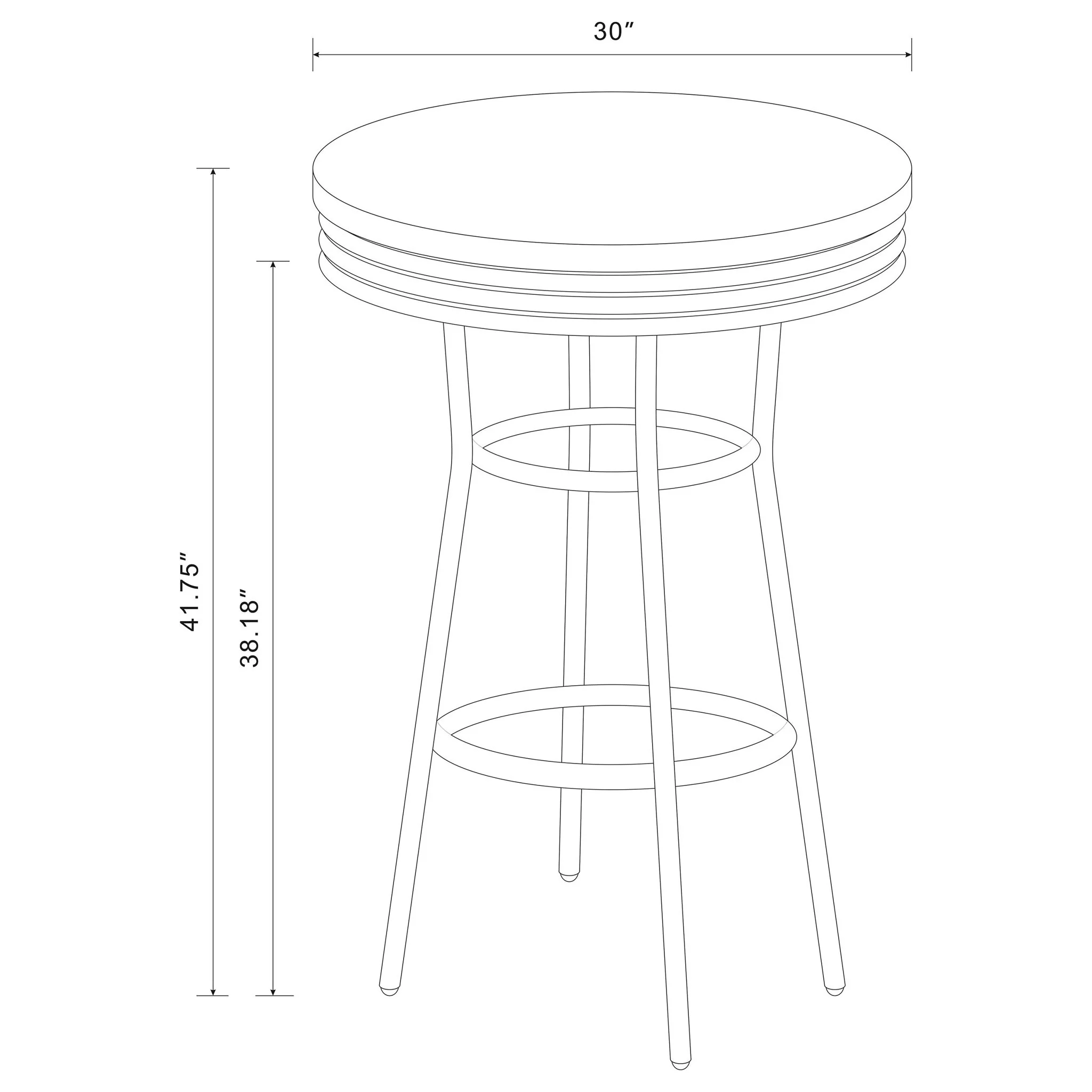 Werner - Round Bar Table - White - Image 5