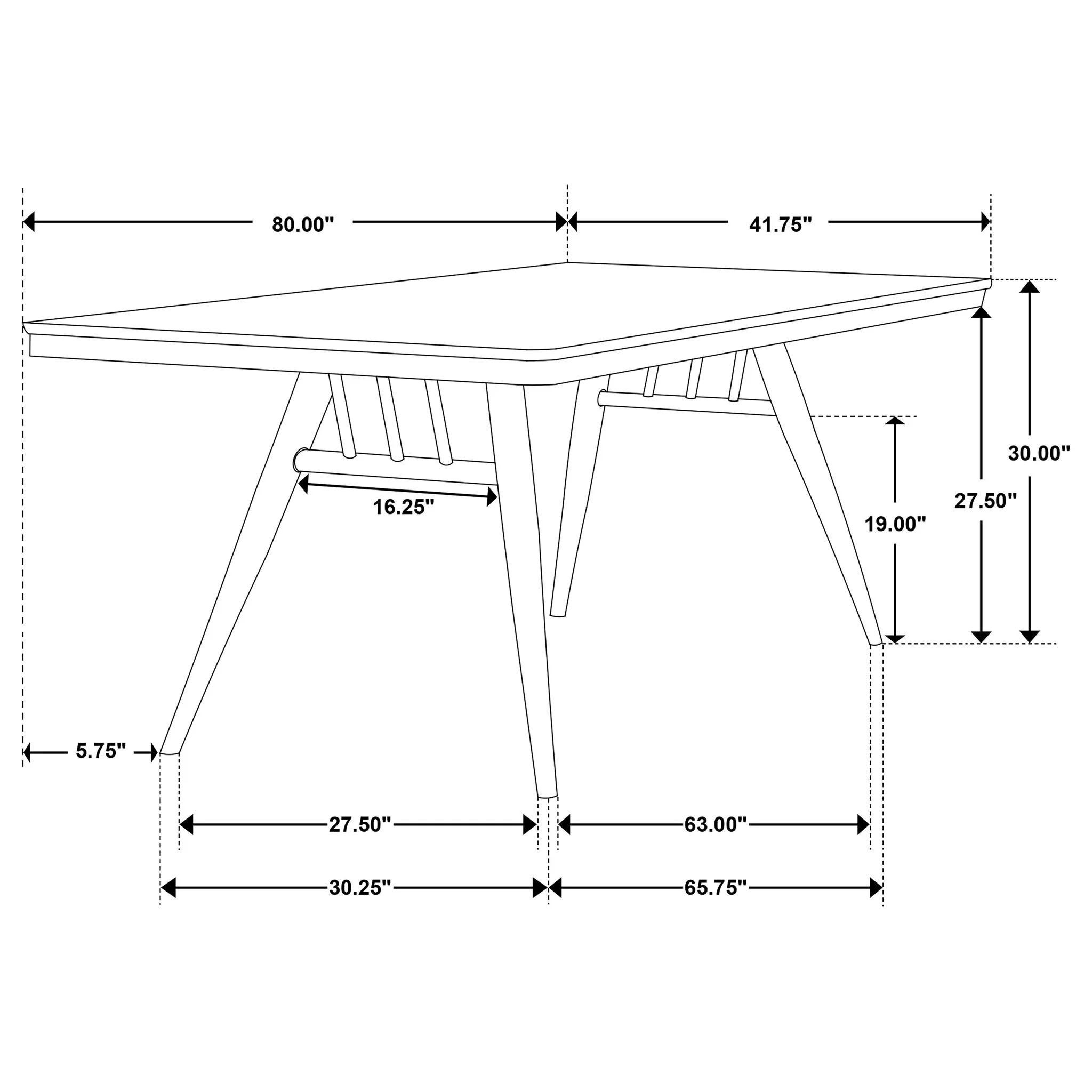 Wes - Rectangular Dining Table - Walnut - Image 6