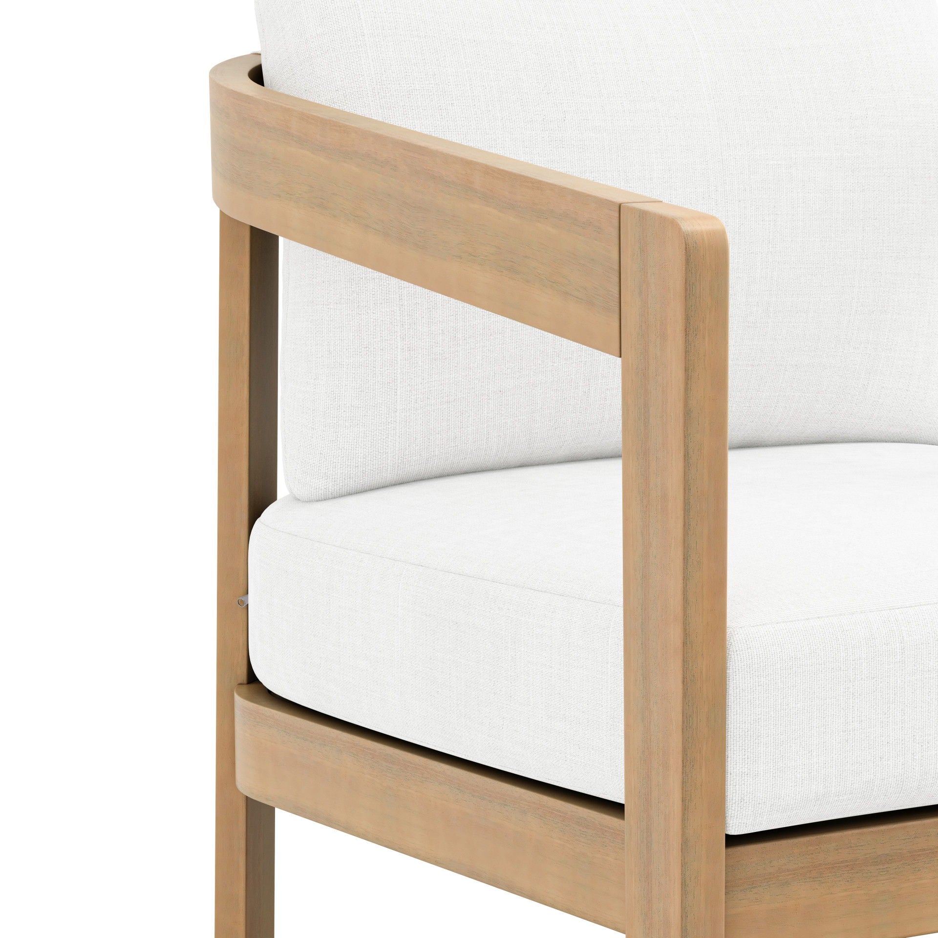 Wesley - Patio Club Chair With Cushion - White - Image 3