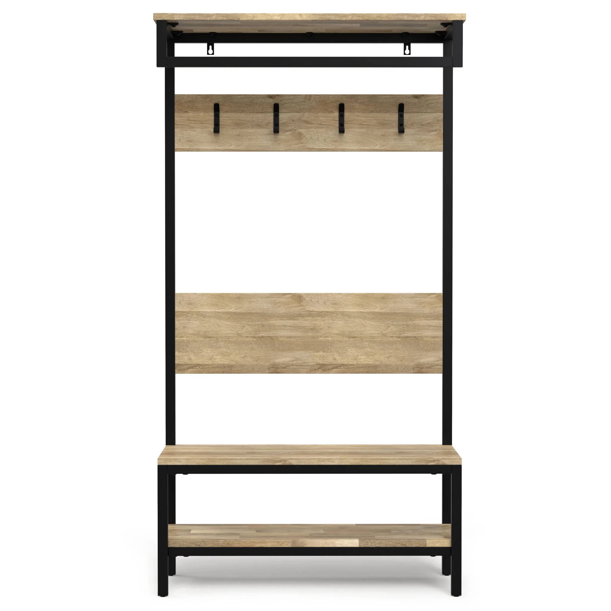 Westmont - Entryway Hall Tree Bench - Natural - Image 6