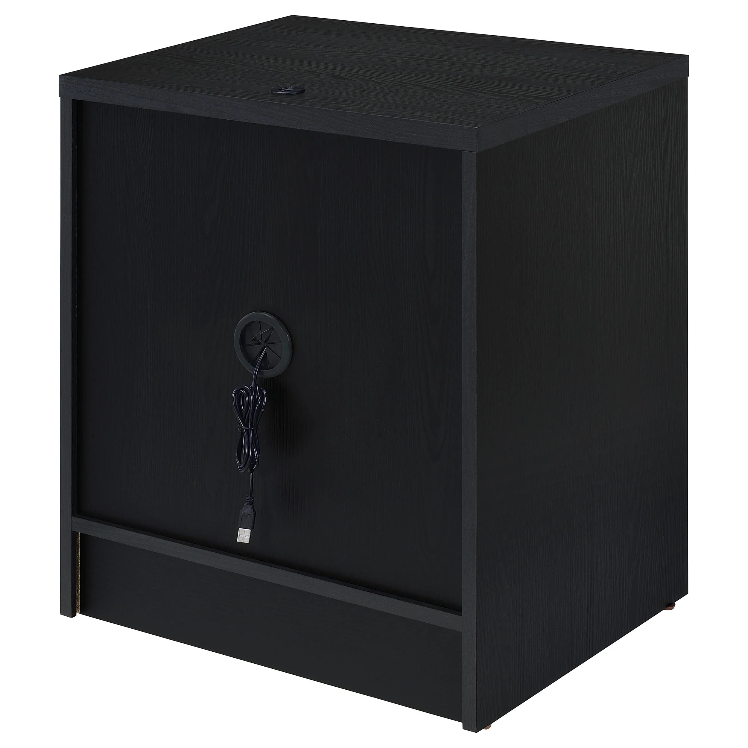 Westpark 2-Drawer Nightstand with LED Lights and USB - Black - Image 10