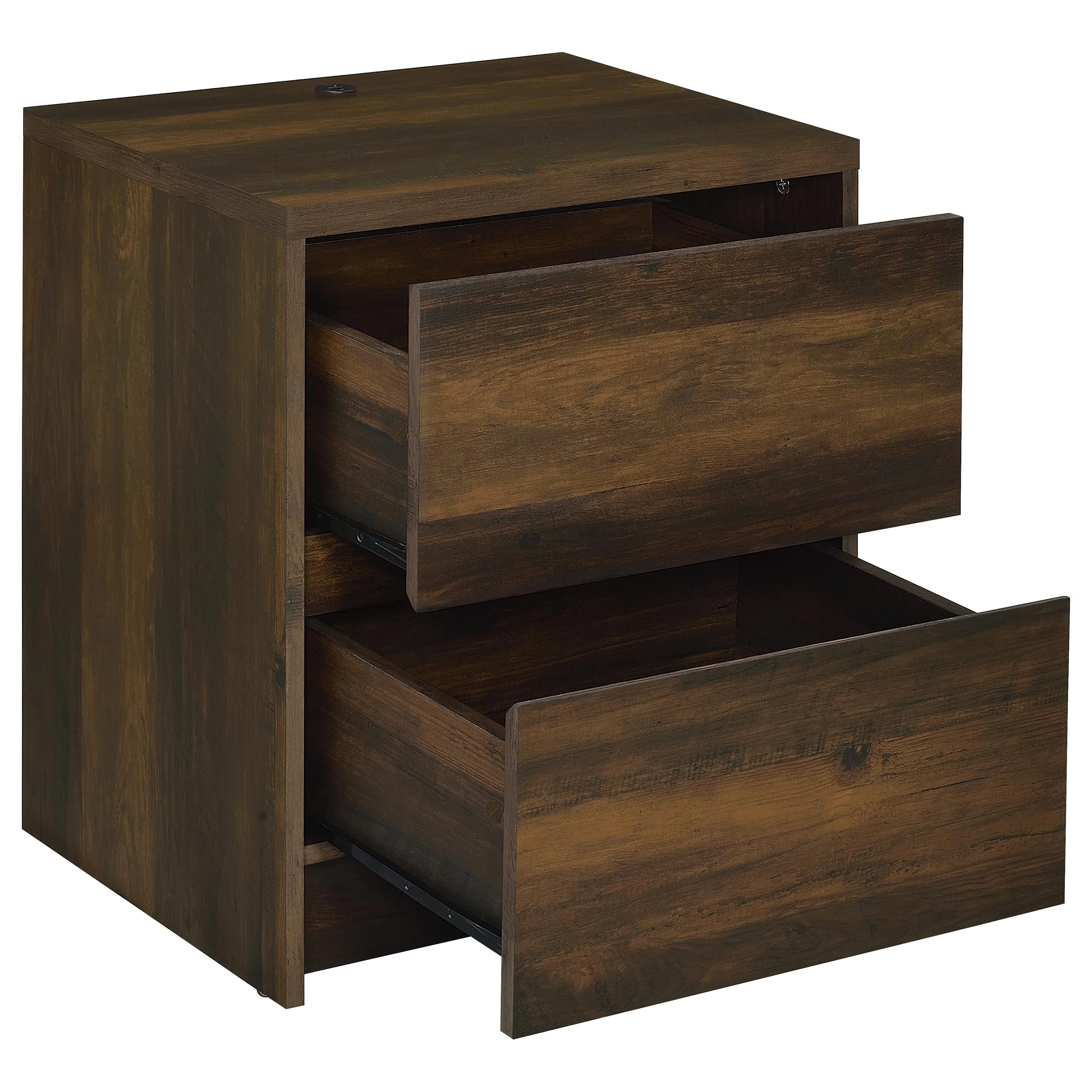 Westpark 2-Drawer Nightstand with LED Lights, Dark Pine - Image 3