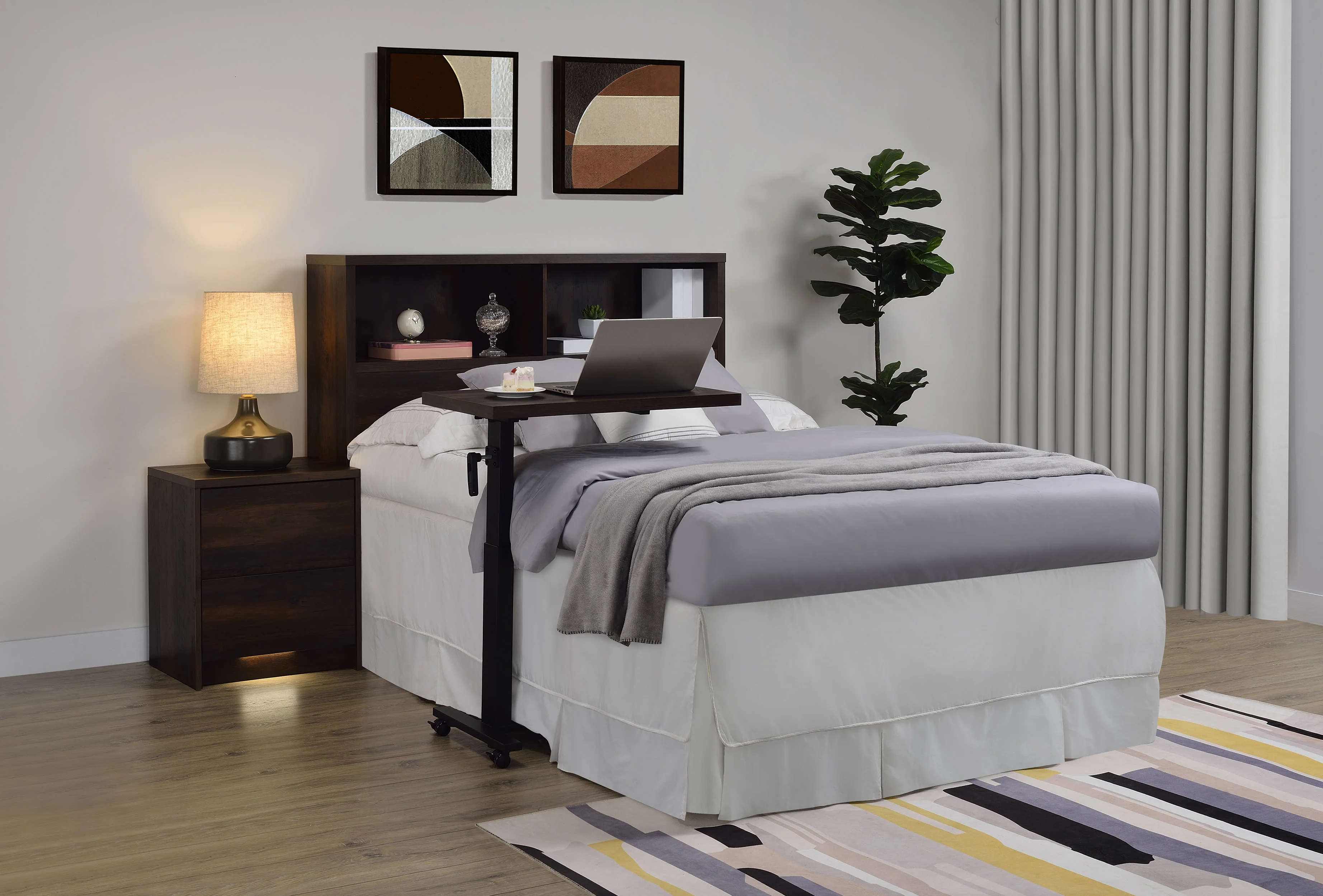 Westpark 49-inch Full Bookcase Headboard Dark Pine - Image 8