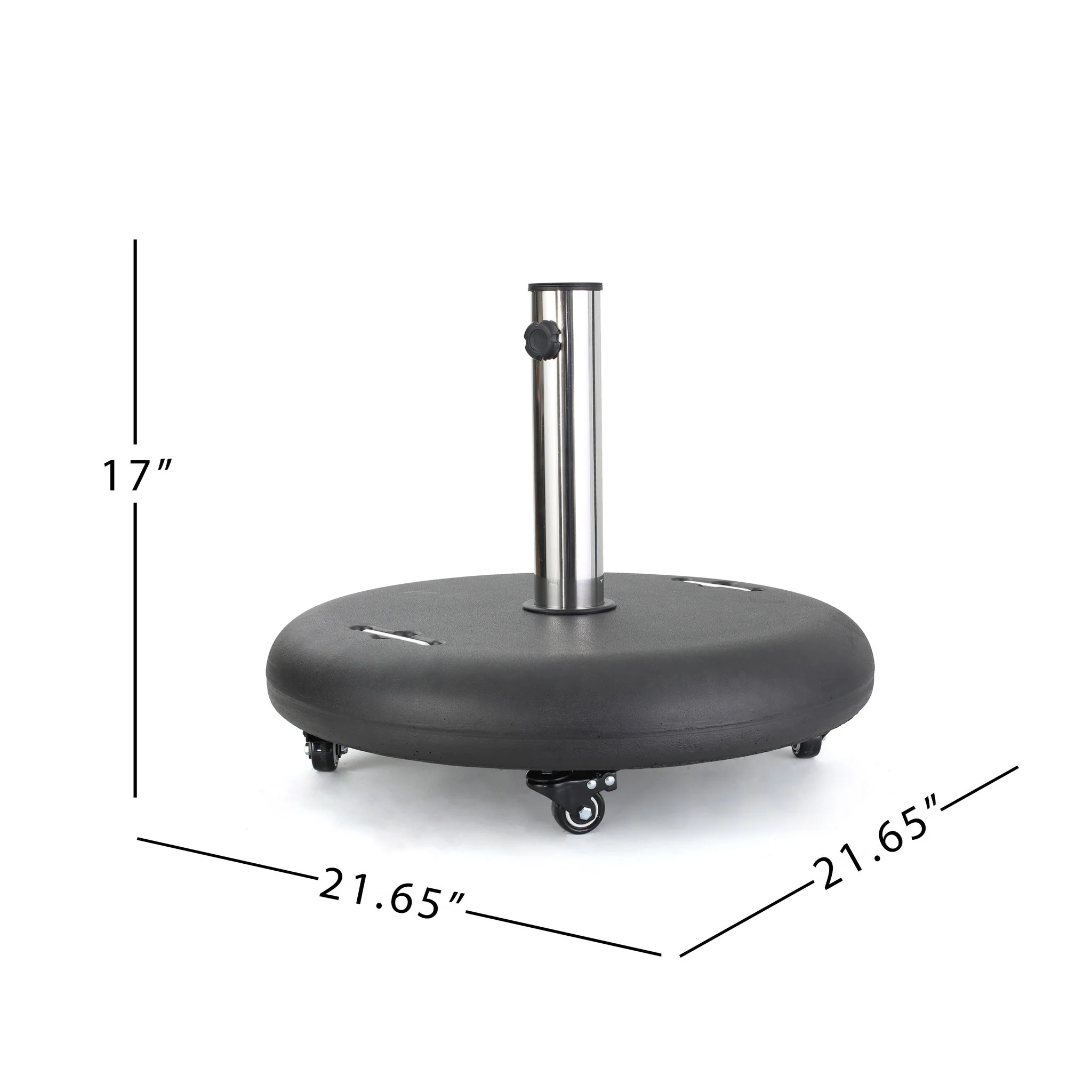 Wheelie - Round Umbrella Base With Stainless Steel Holder - Image 23