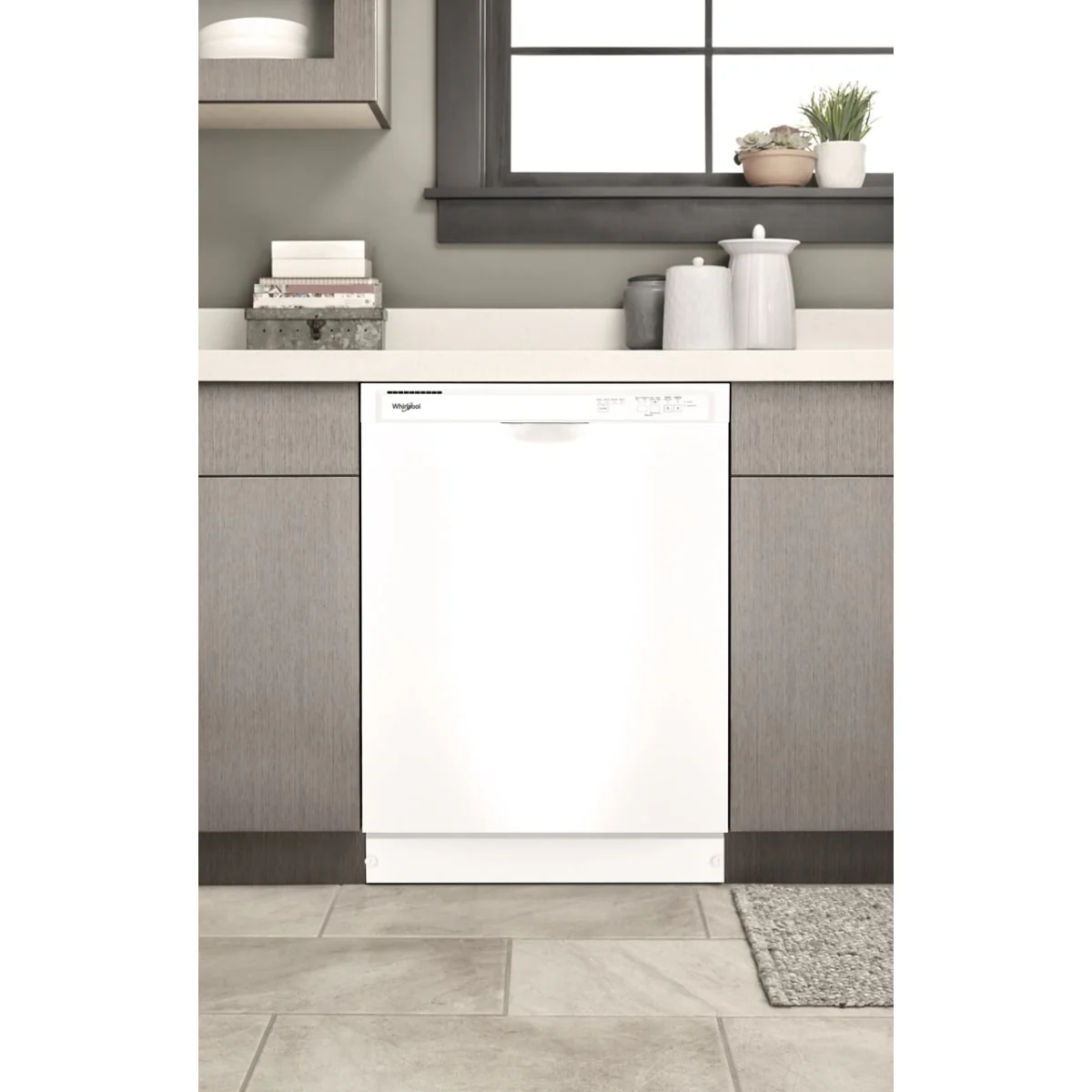Whirlpool 24 in. Front-Control Built-In Tall Tub Dishwasher in White with 4 Cycles - Image 11