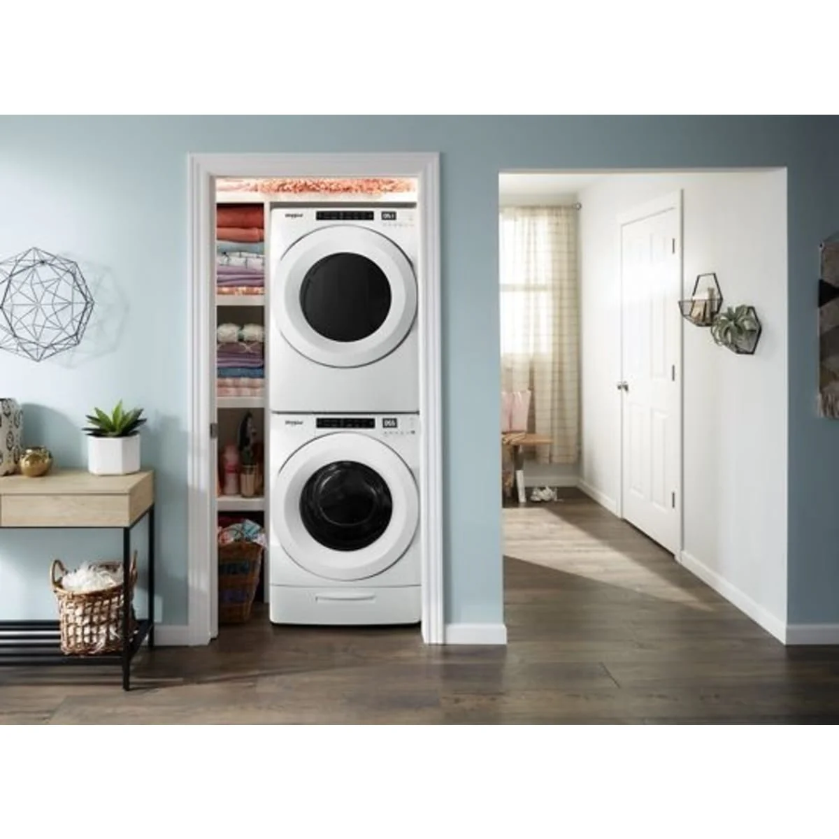Whirlpool 4.3 cu. ft. White Closet Depth Stackable Front Load Washing Machine with Single Dose Dispenser - Image 7