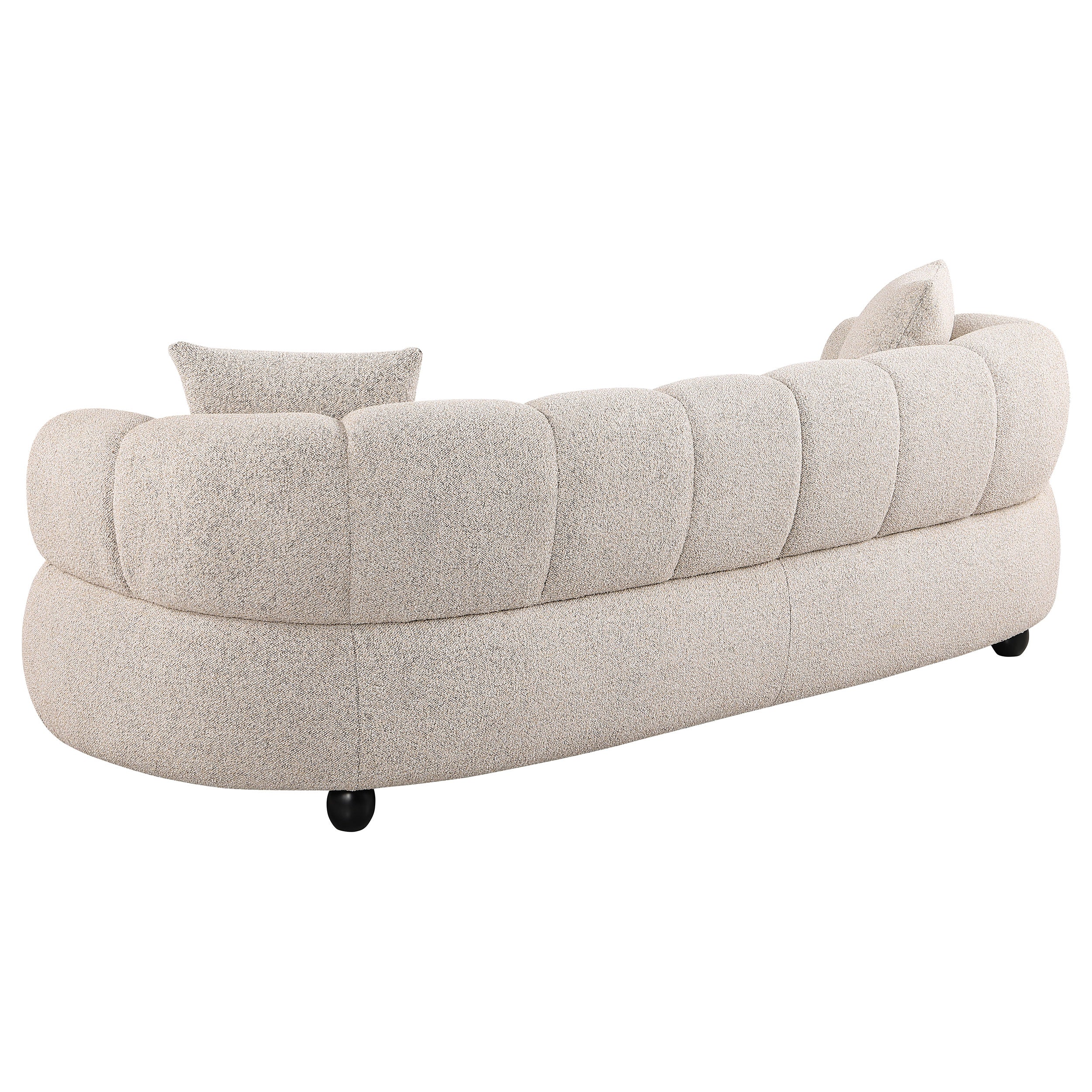 Whitney 2-Piece Channel Tufted Boucle Sofa Set, Pebble - Image 2