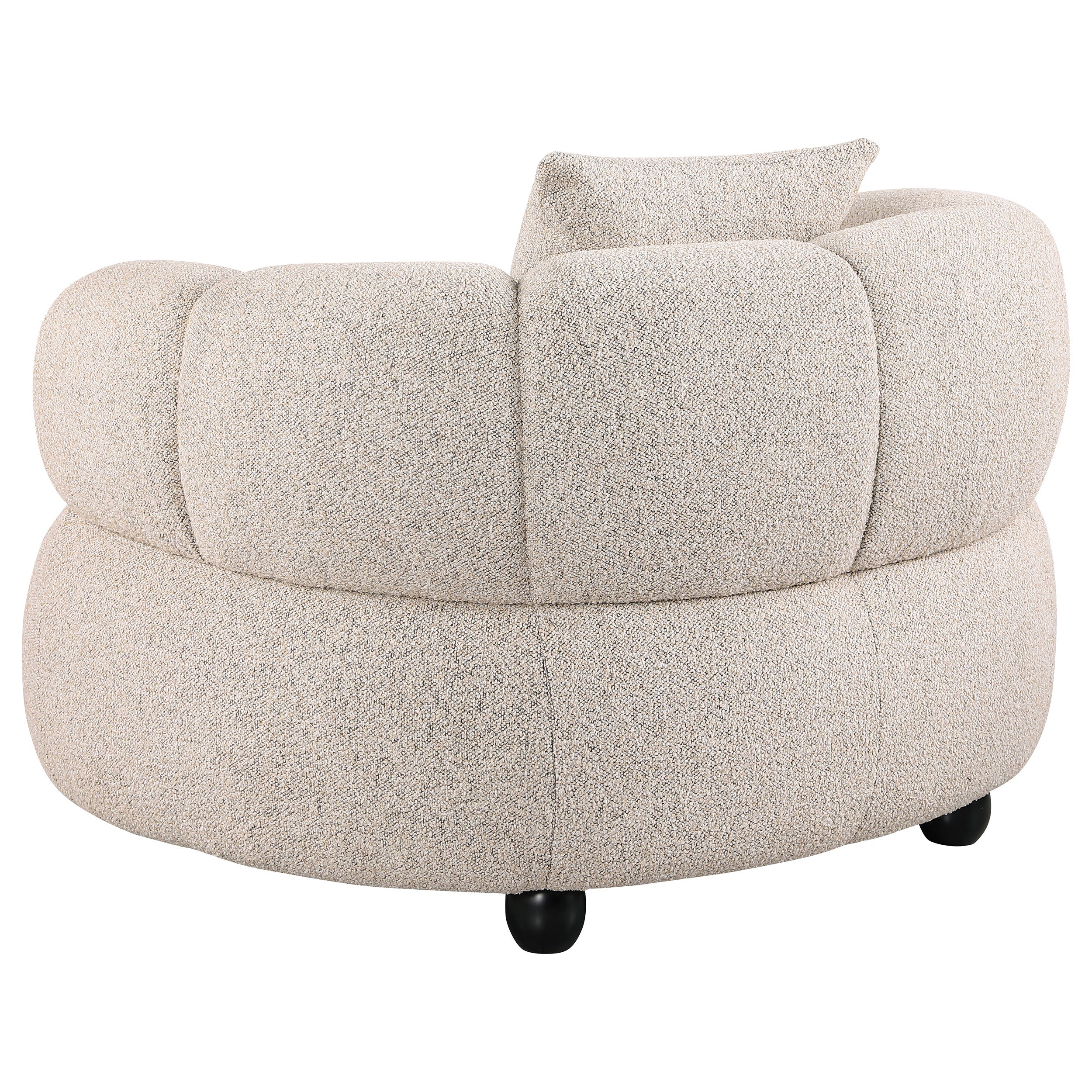 Whitney Contemporary Channel Tufted Boucle Accent Chair - Image 3