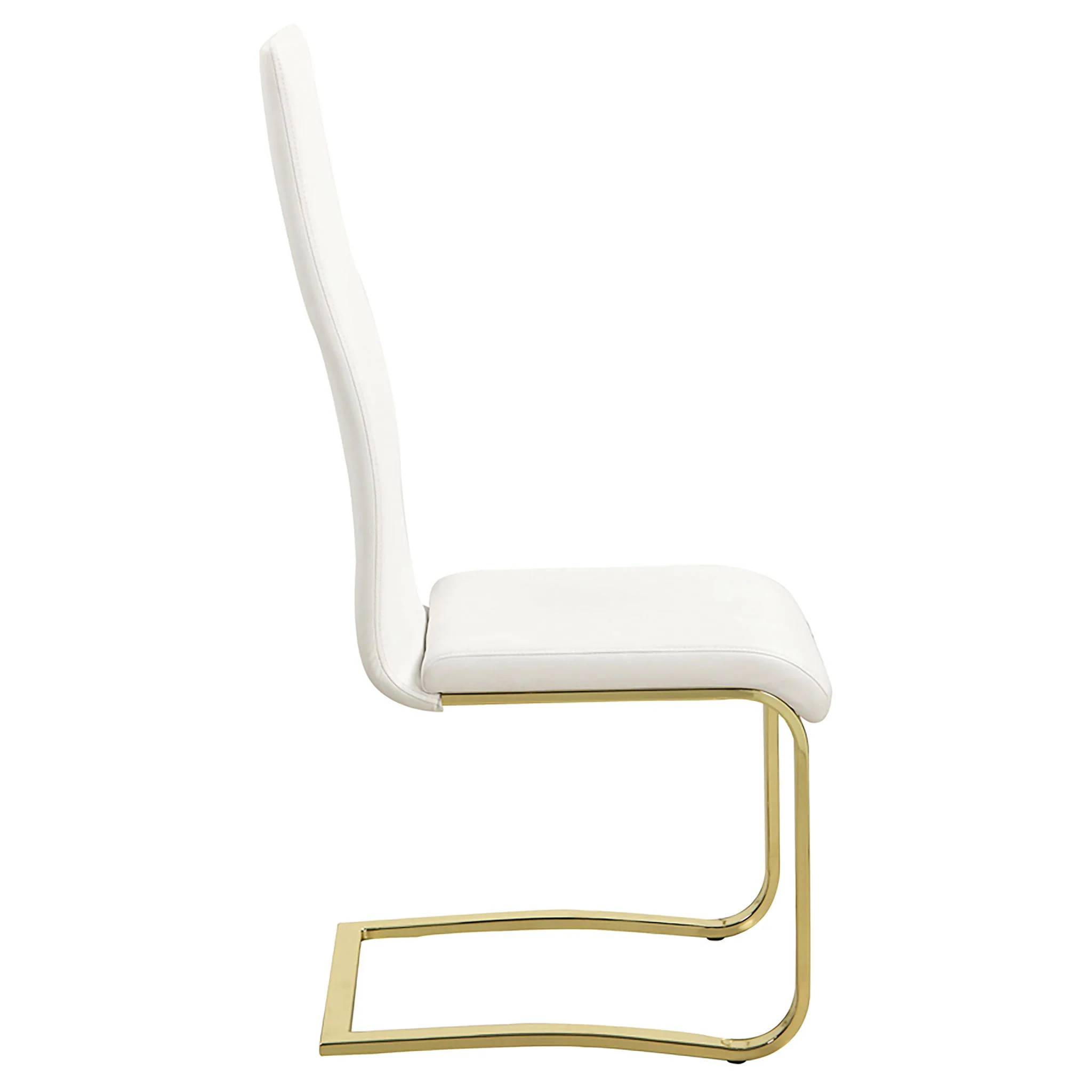 Whittingham - Dining Side Chair (Set of 4) - White / Gold - Image 4