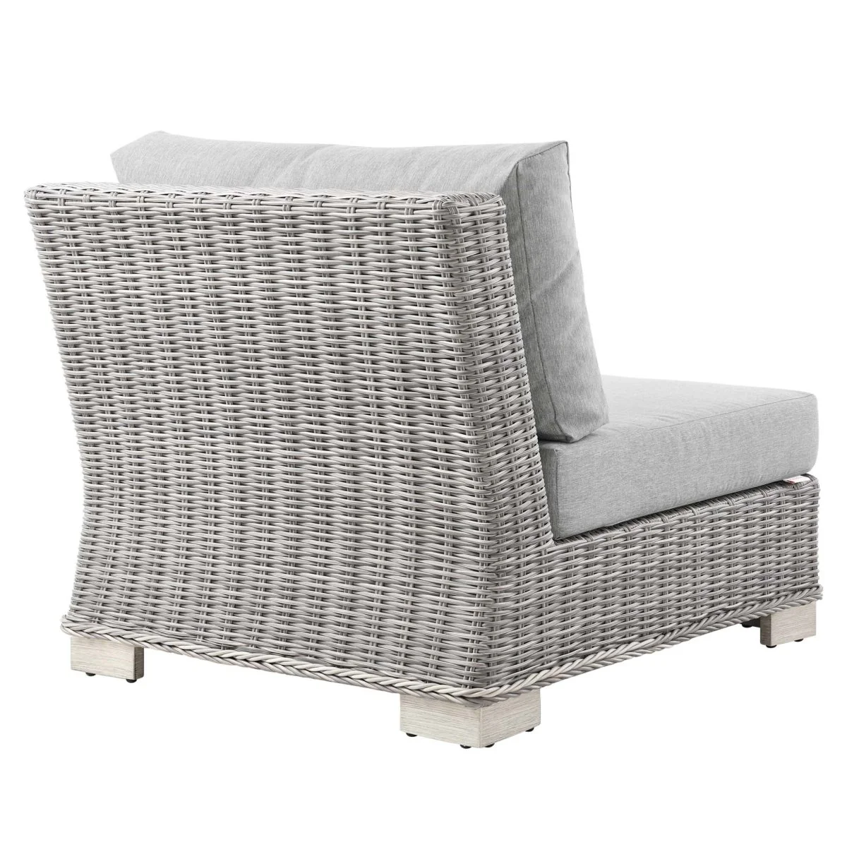 Wicker Outdoor Armless Chair for Patio and Garden Seating, Durable Lounge Piece - Image 26