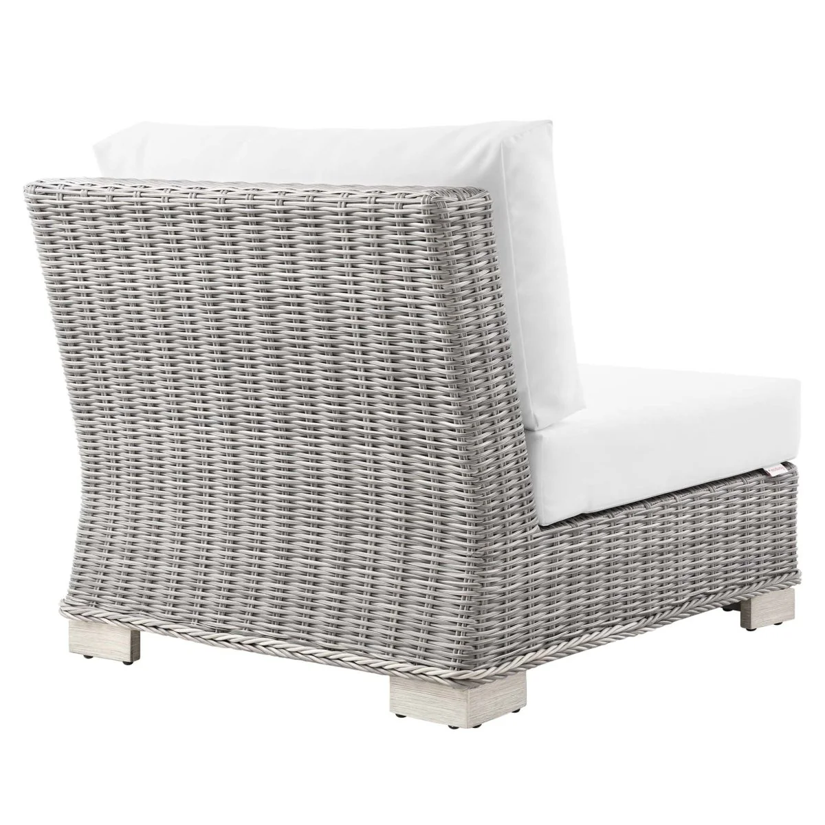 Wicker Outdoor Armless Chair for Patio and Garden Seating, Durable Lounge Piece - Image 5