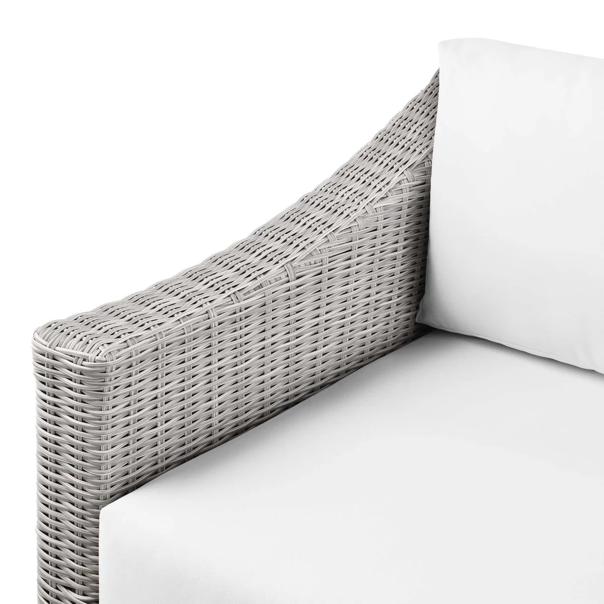 Wicker Outdoor Chair Patio Armchair Weather-Resistant Wicker Seat for Garden & Deck - Image 7