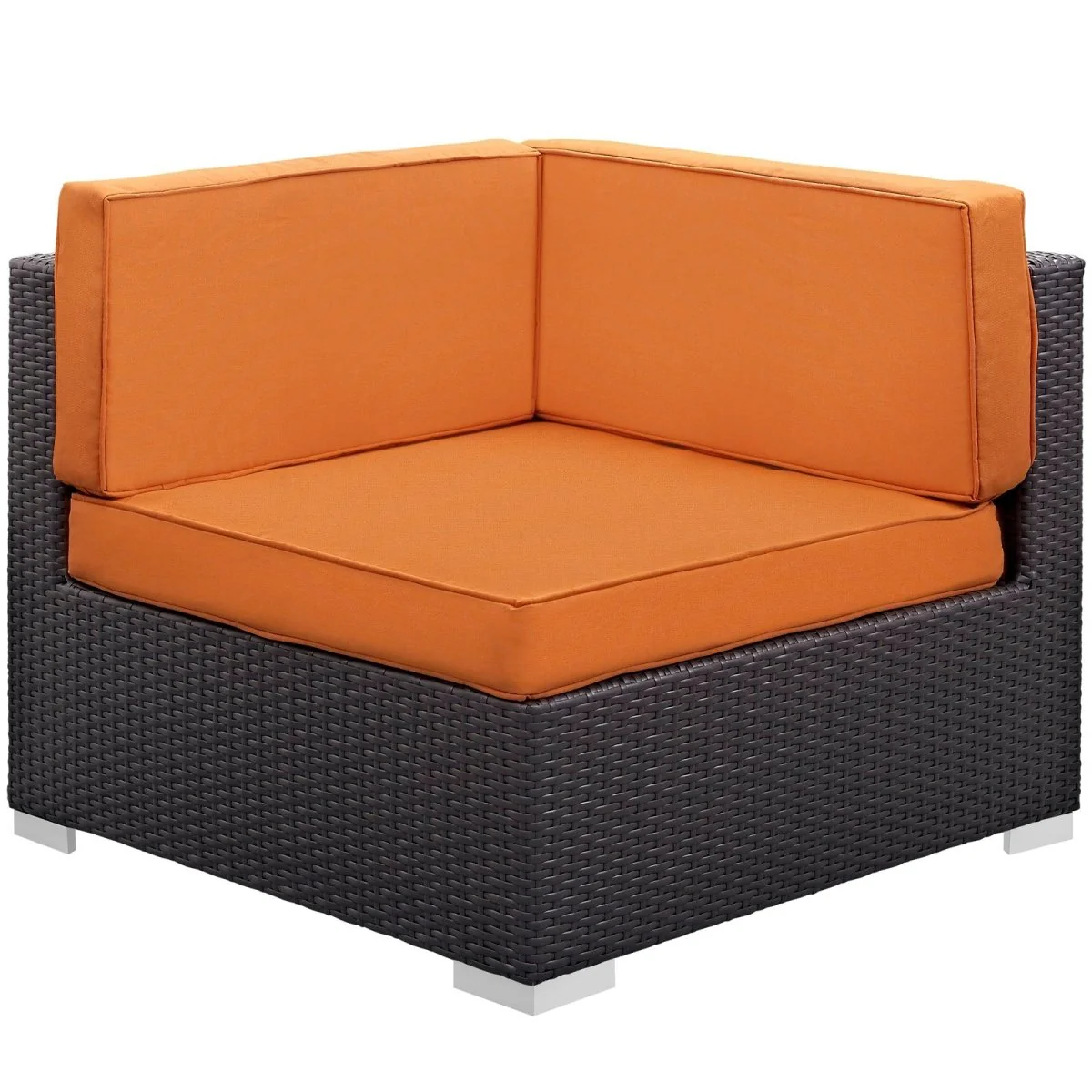 Wicker Outdoor Corner Chair Set of 2 for Patio and Garden Seating, Corner Chair Pair - Image 11