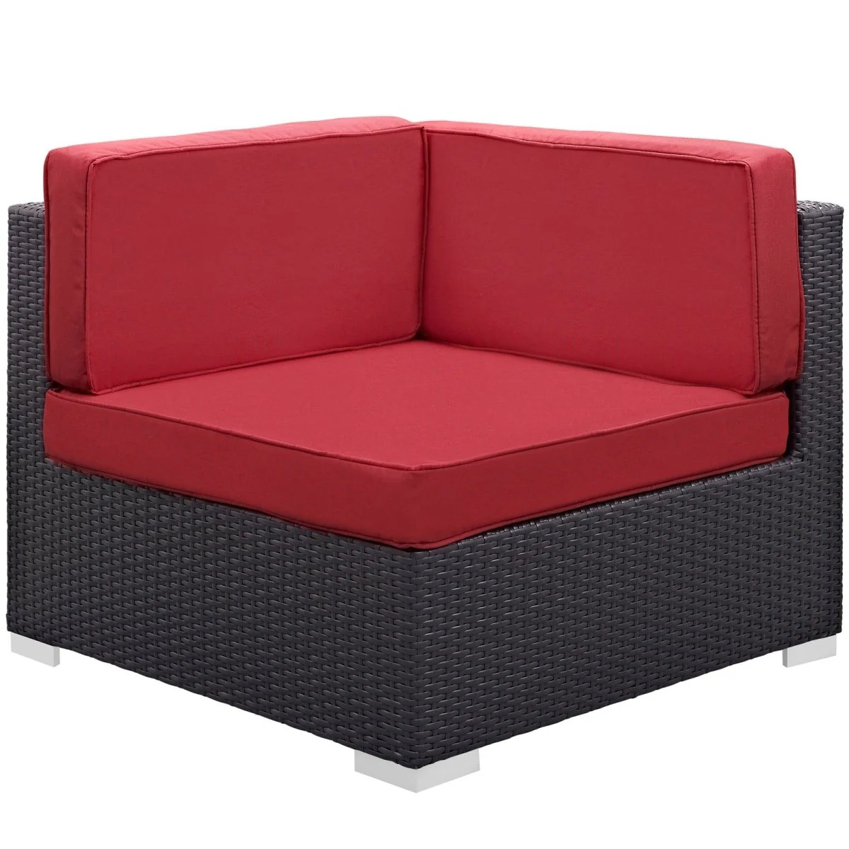 Wicker Outdoor Corner Chair Set of 2 for Patio and Garden Seating, Corner Chair Pair - Image 6