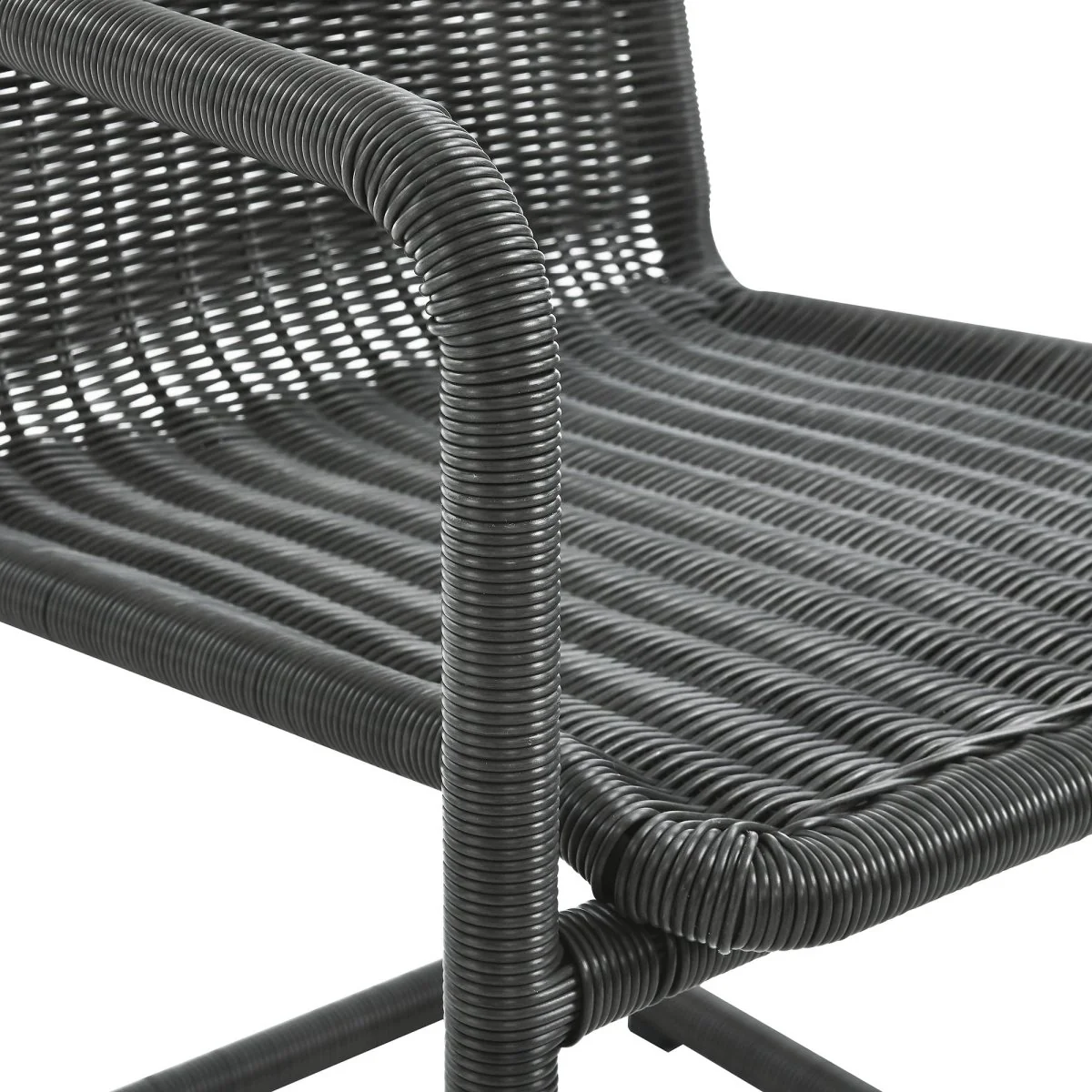 Wicker Outdoor Dining Chairs with Cantilever Frame for Patio and Garden Seating - Image 9